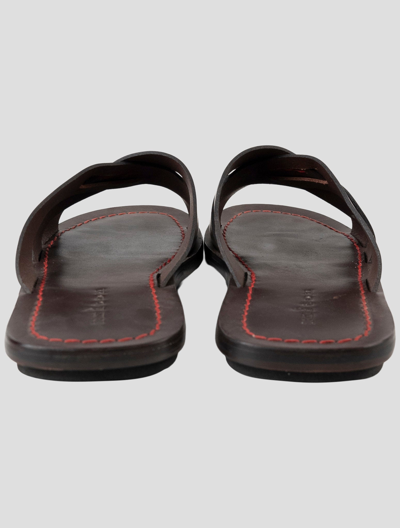 Kiton Brown Leather Slippers