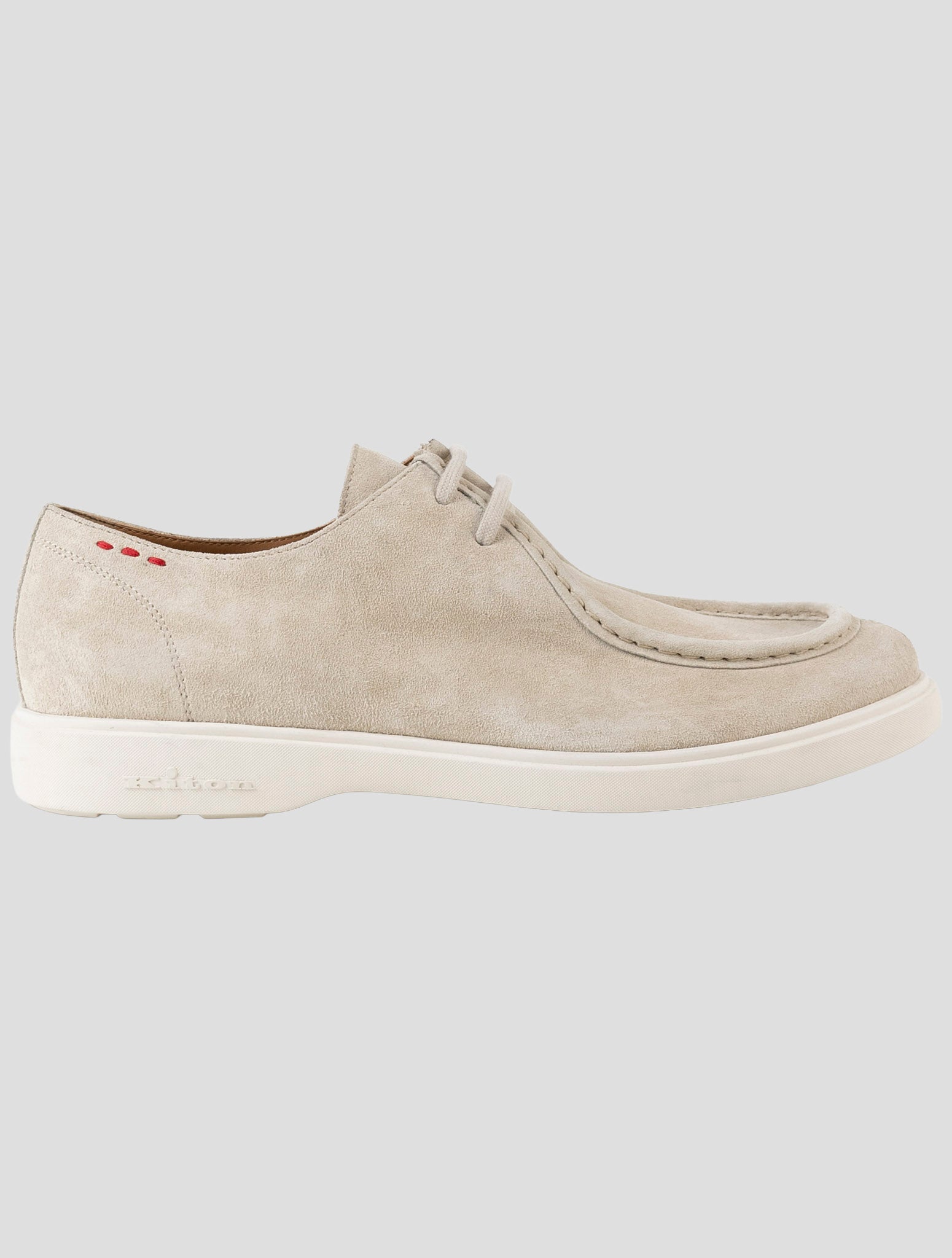 Kiton Beige Leather Suede Sneakers
