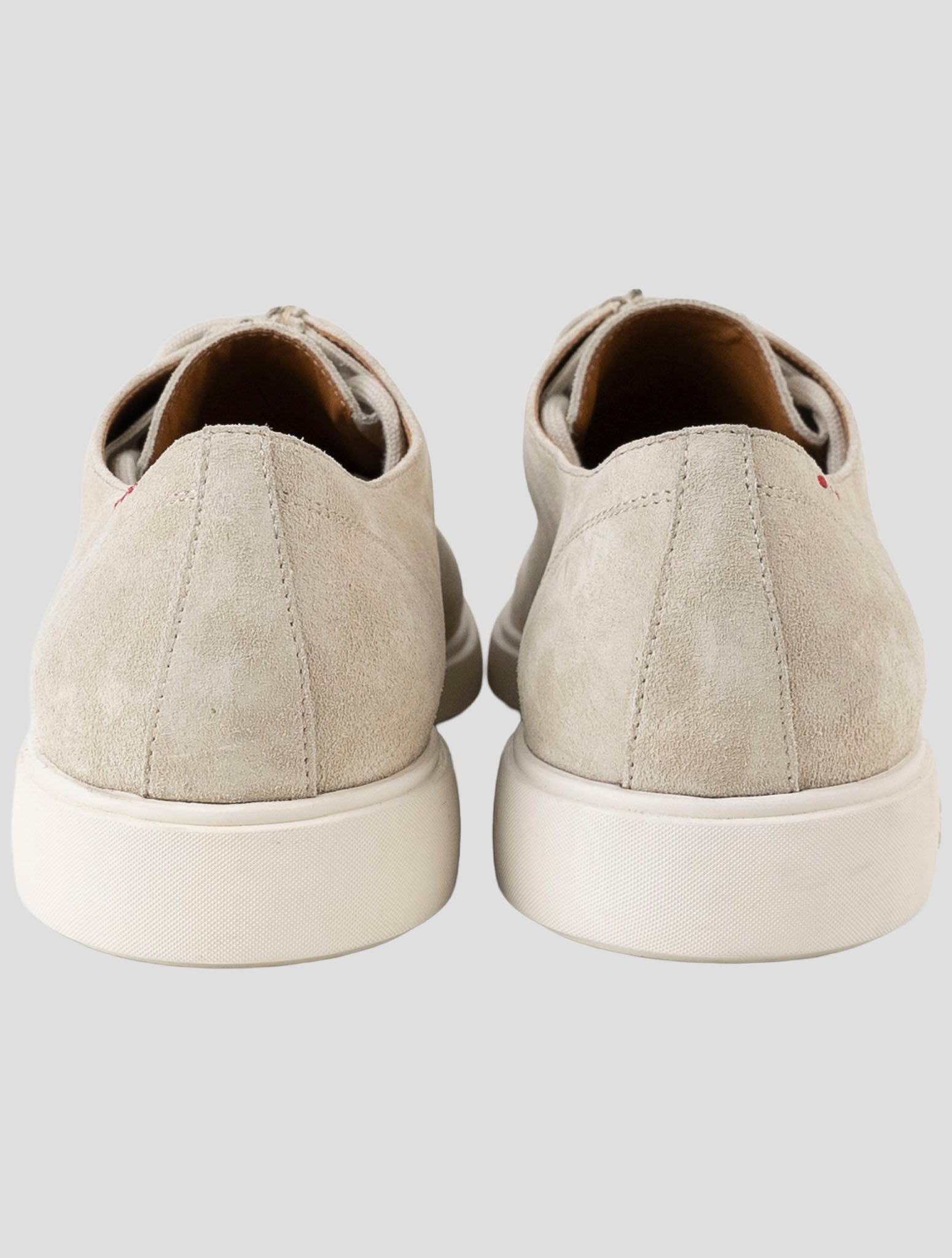 Kiton Beige Leather Suede Sneakers