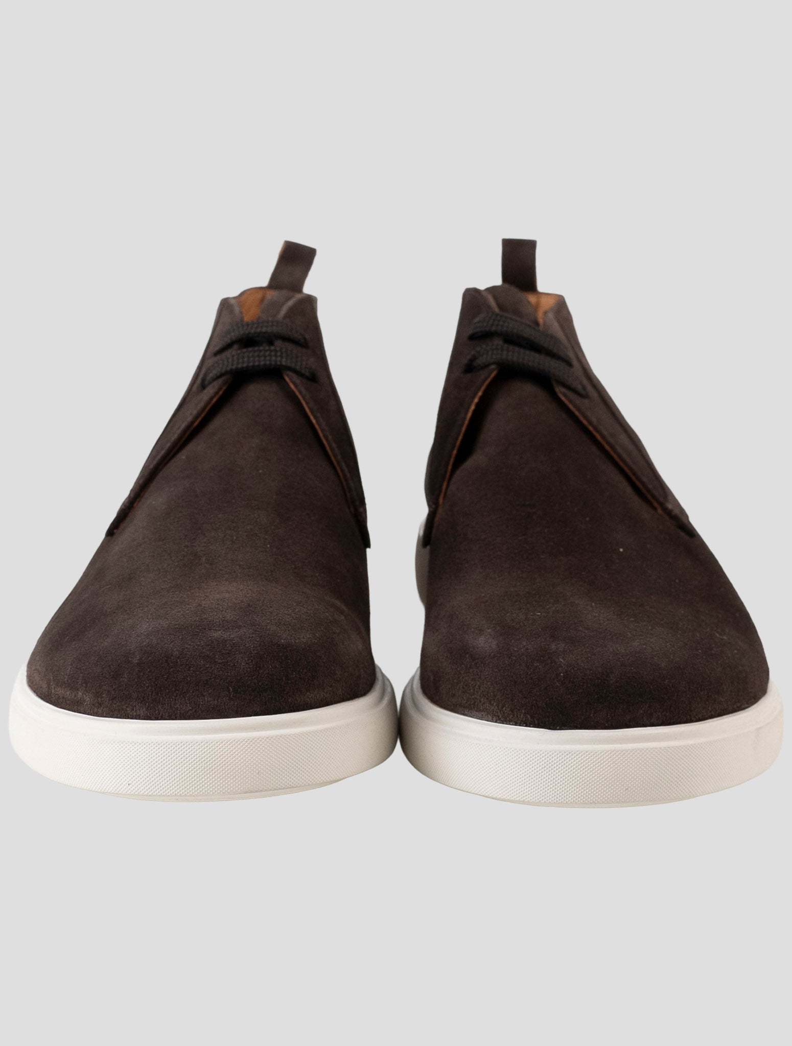 Kiton Brown Leather Suede Sneakers