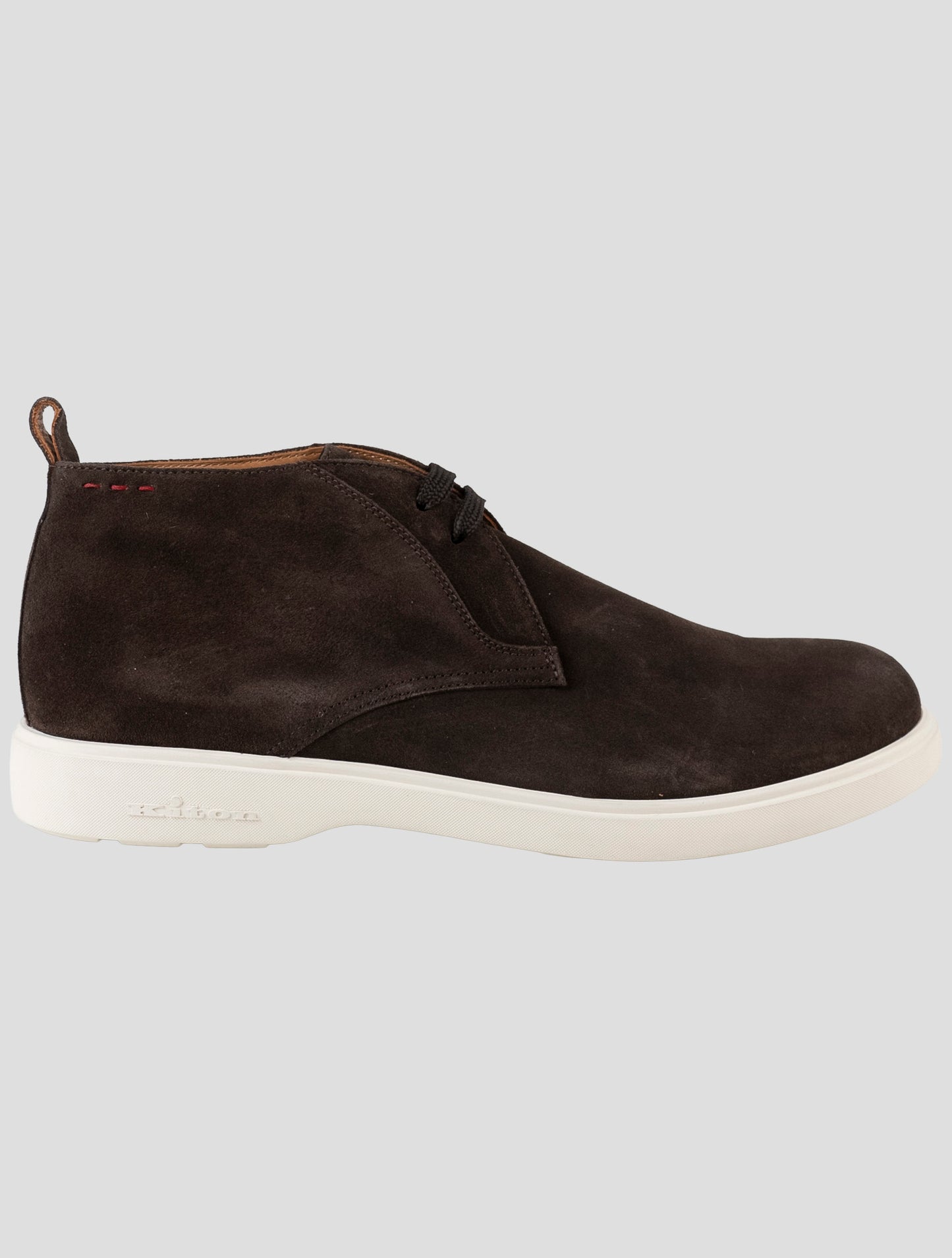 Kiton Brown Leather Suede Sneakers