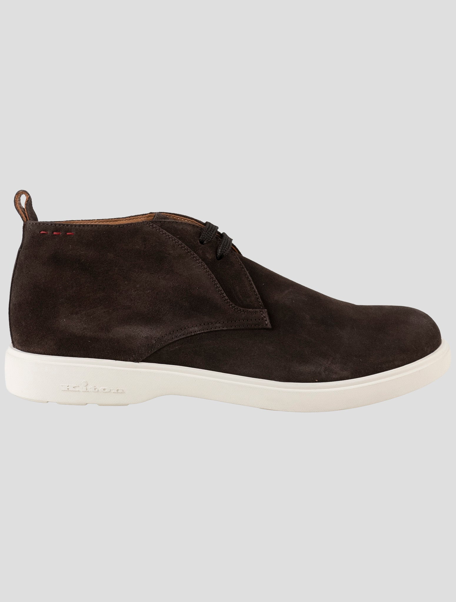 Kiton Brown Leather Suede Sneakers