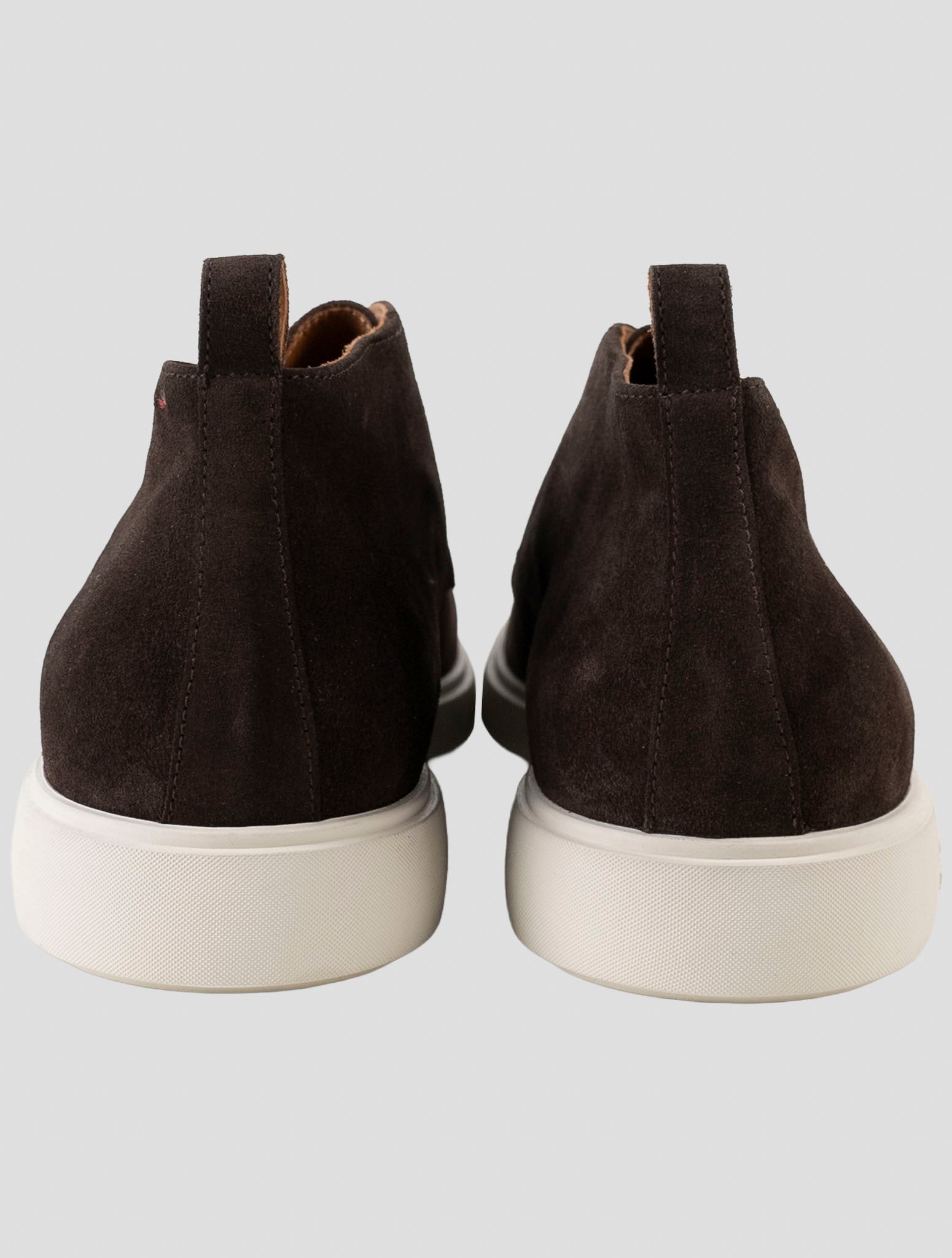 Kiton Brown Leather Suede Sneakers