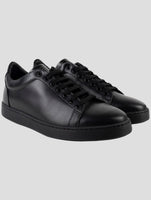 Kiton beige Leather Crocodile Leather Sneakers