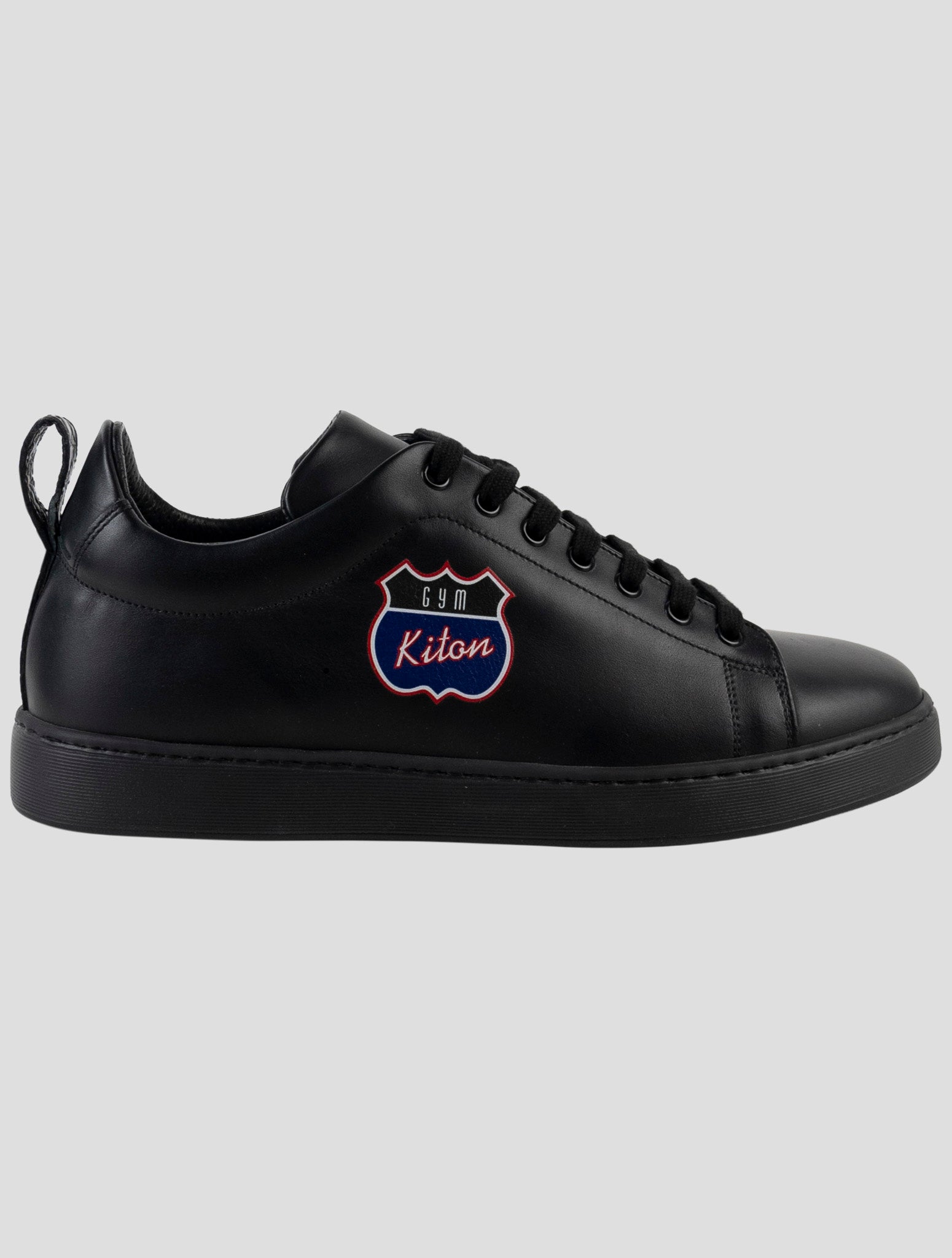 Kiton beige Leather And Leather Crocodile Sneakers