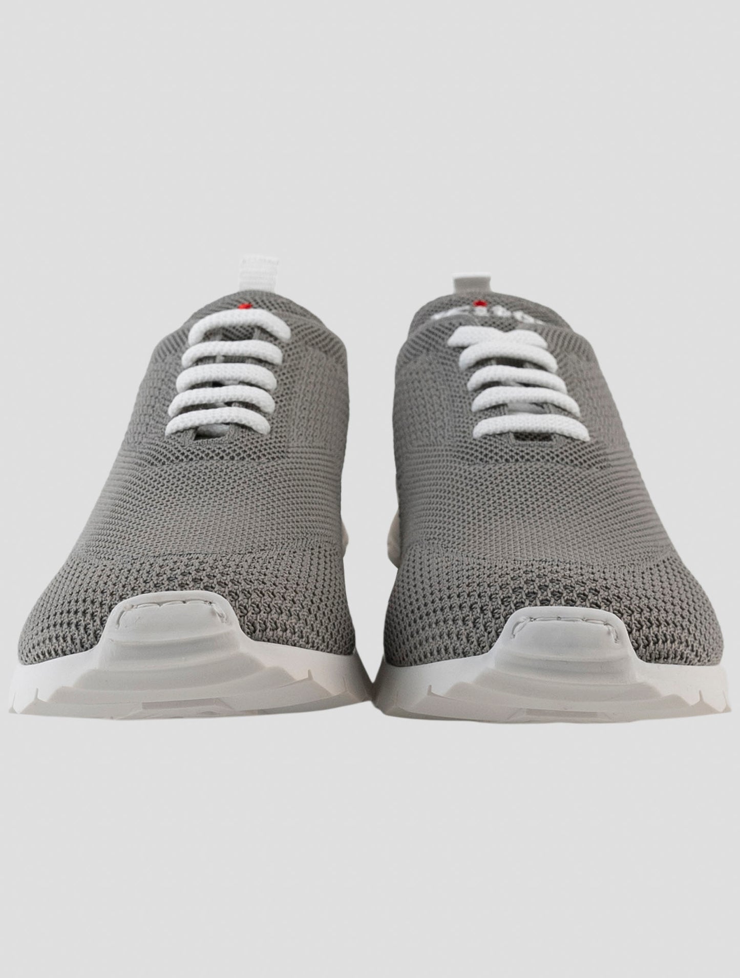 Kiton Gray Cotton Ea Sneakers