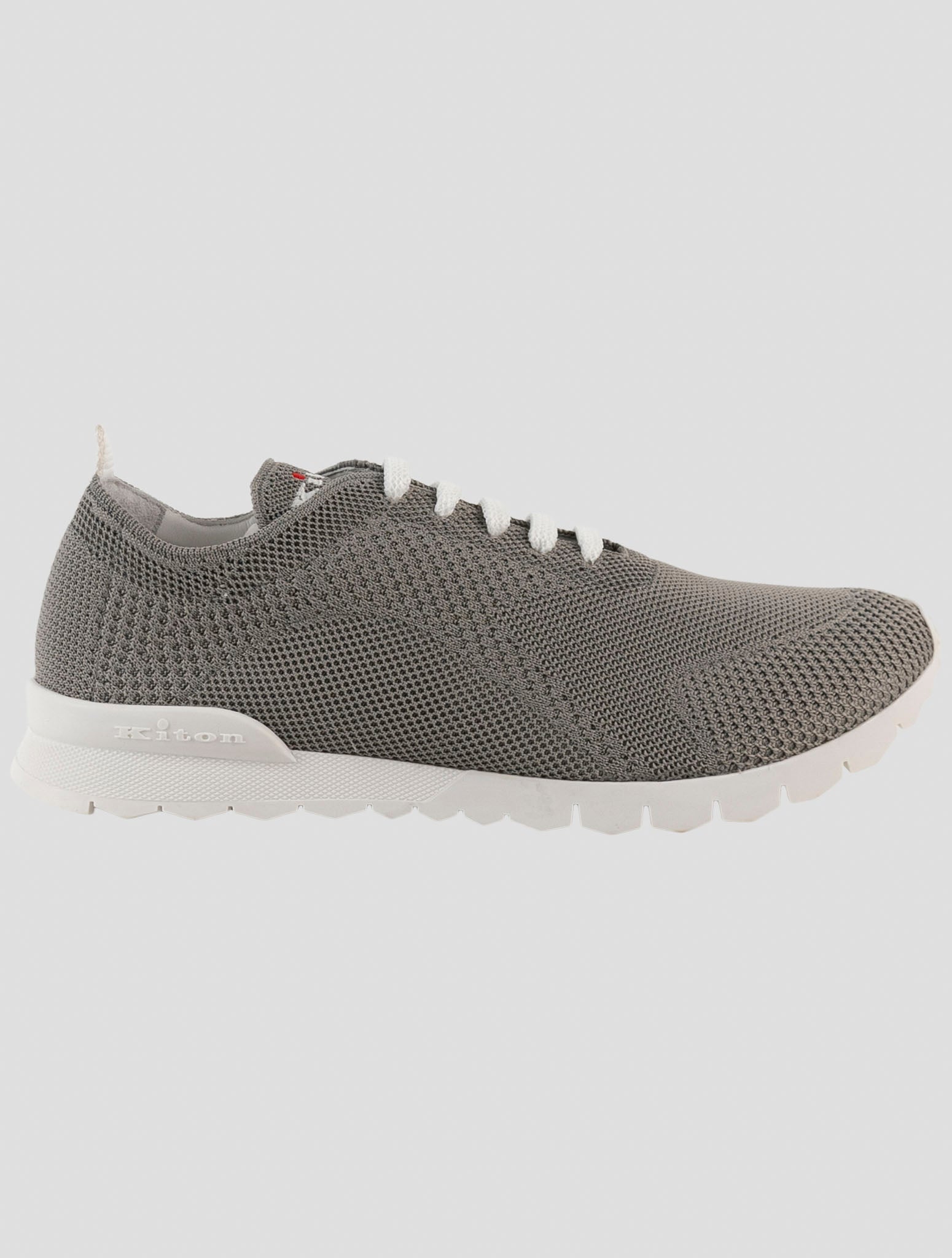 Kiton Gray Cotton Ea Sneakers