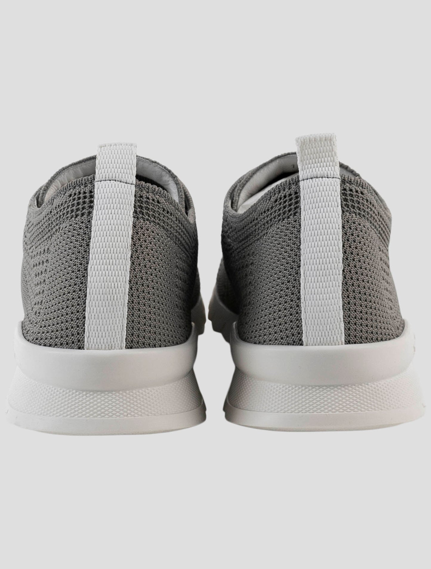 Kiton Gray Cotton Ea Sneakers