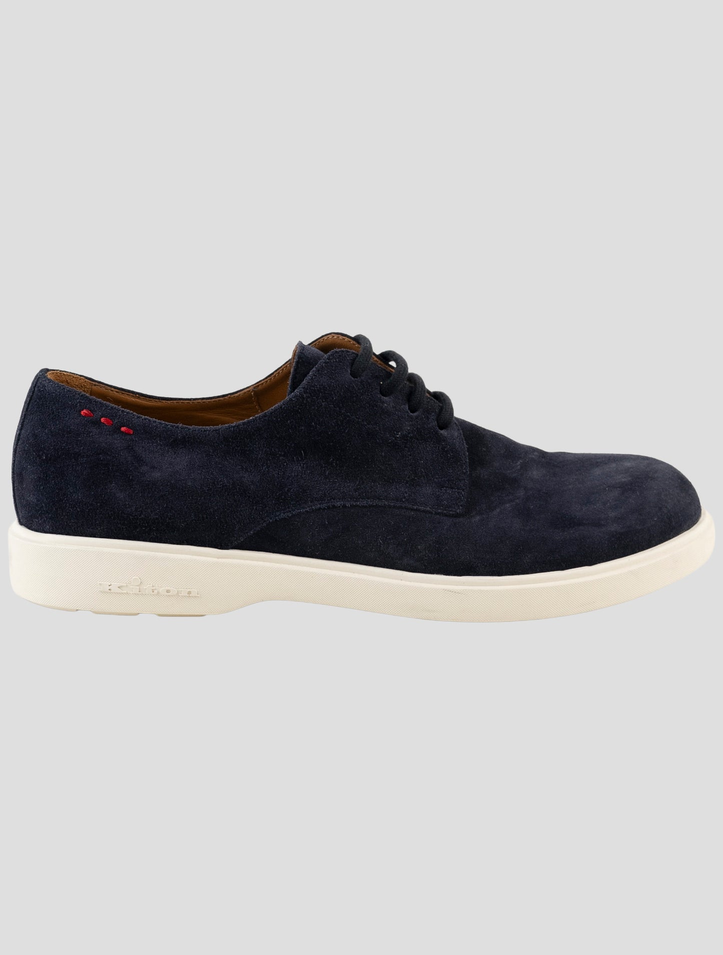 Kiton Blue Leather Suede Sneakers
