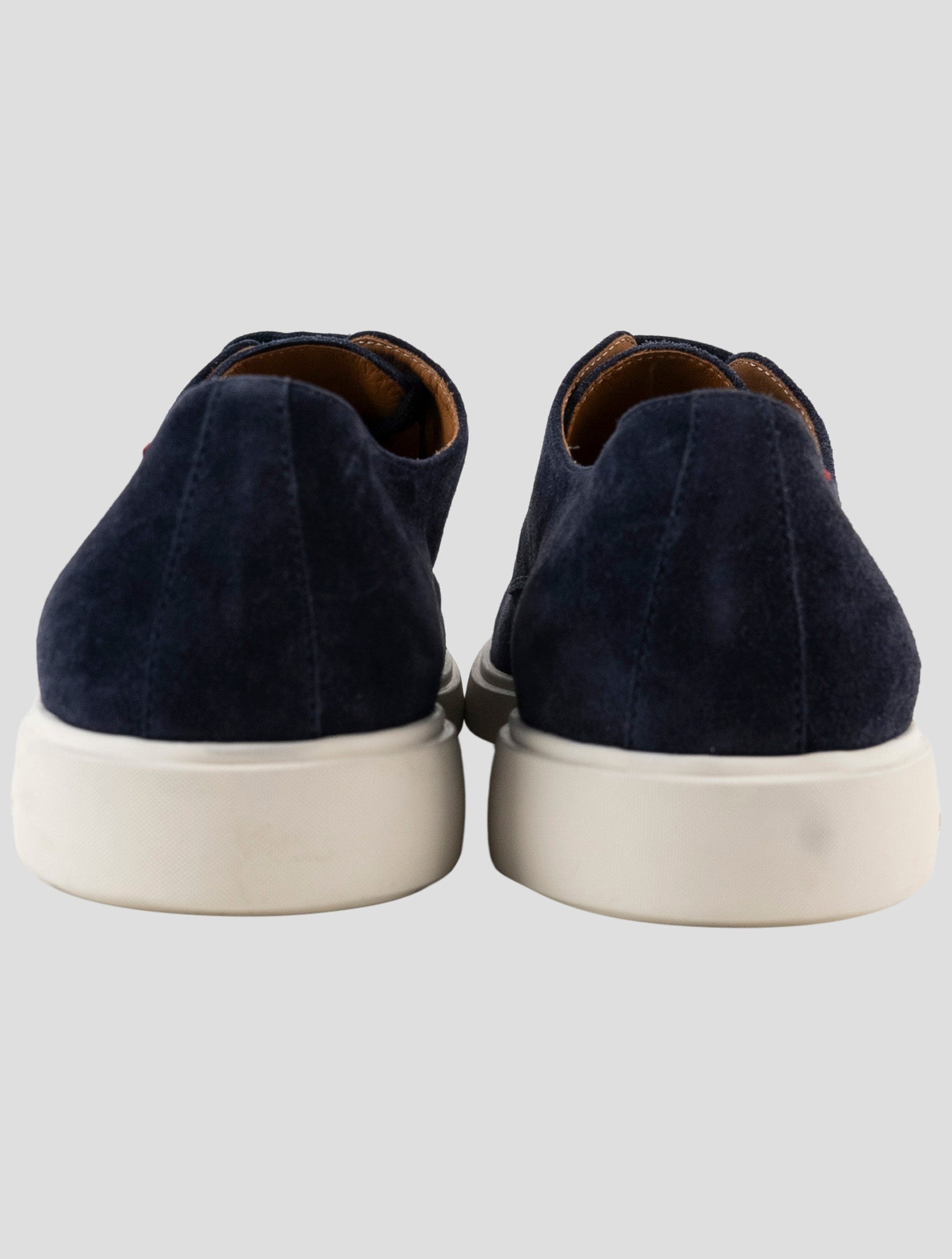 Kiton Blue Leather Suede Sneakers