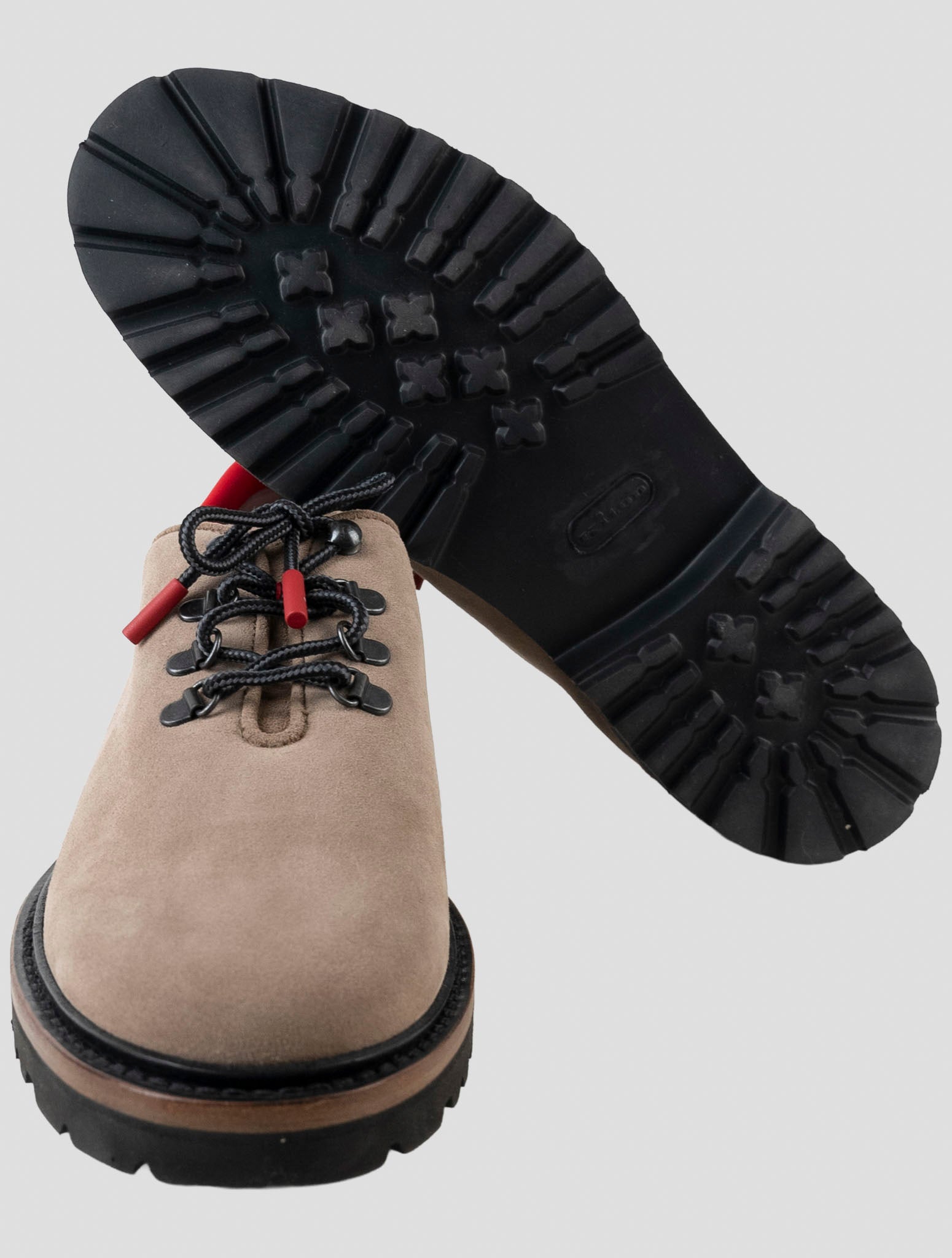 Kiton Beige Leather Suede Sneakers