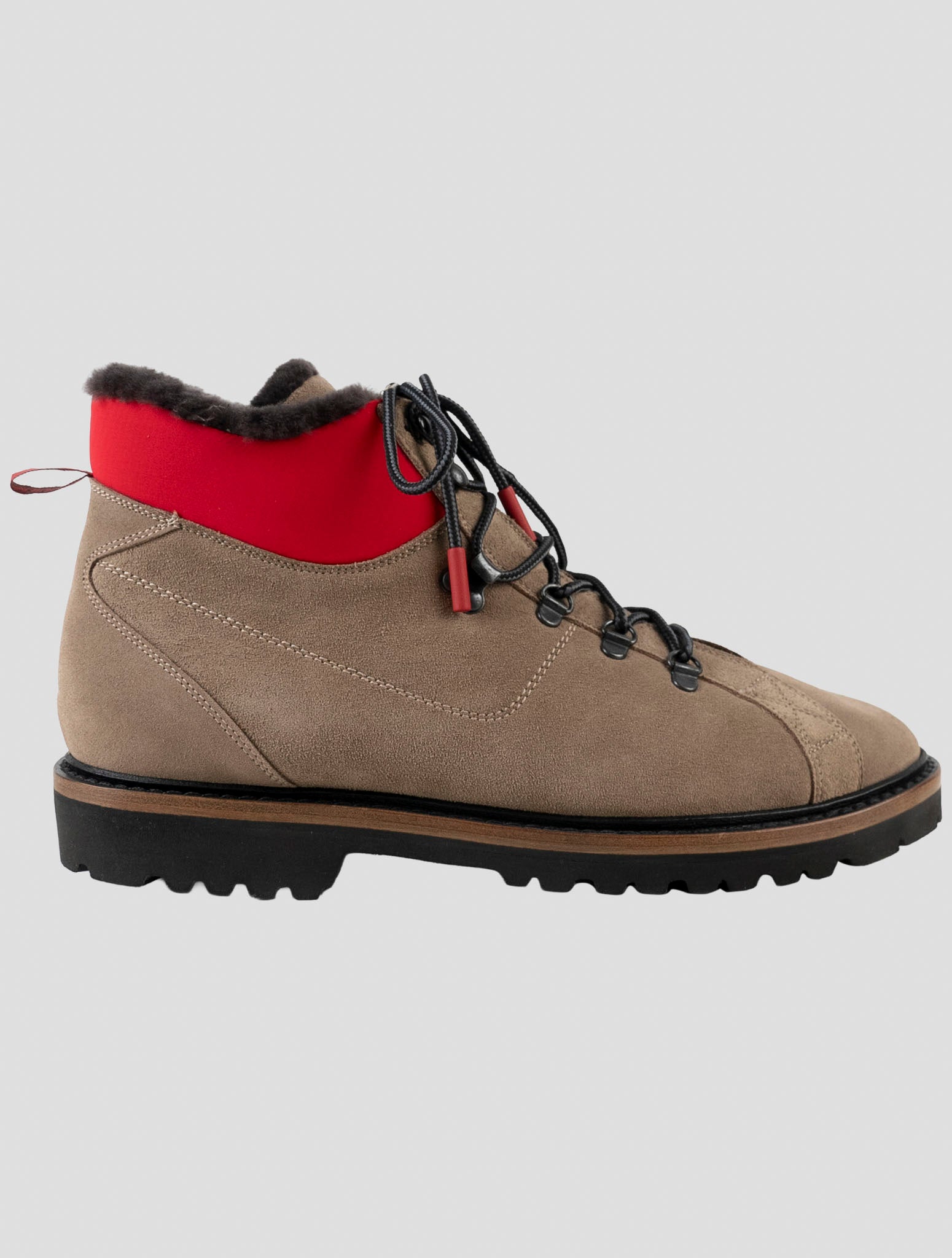 Kiton Beige Leather Suede Boots