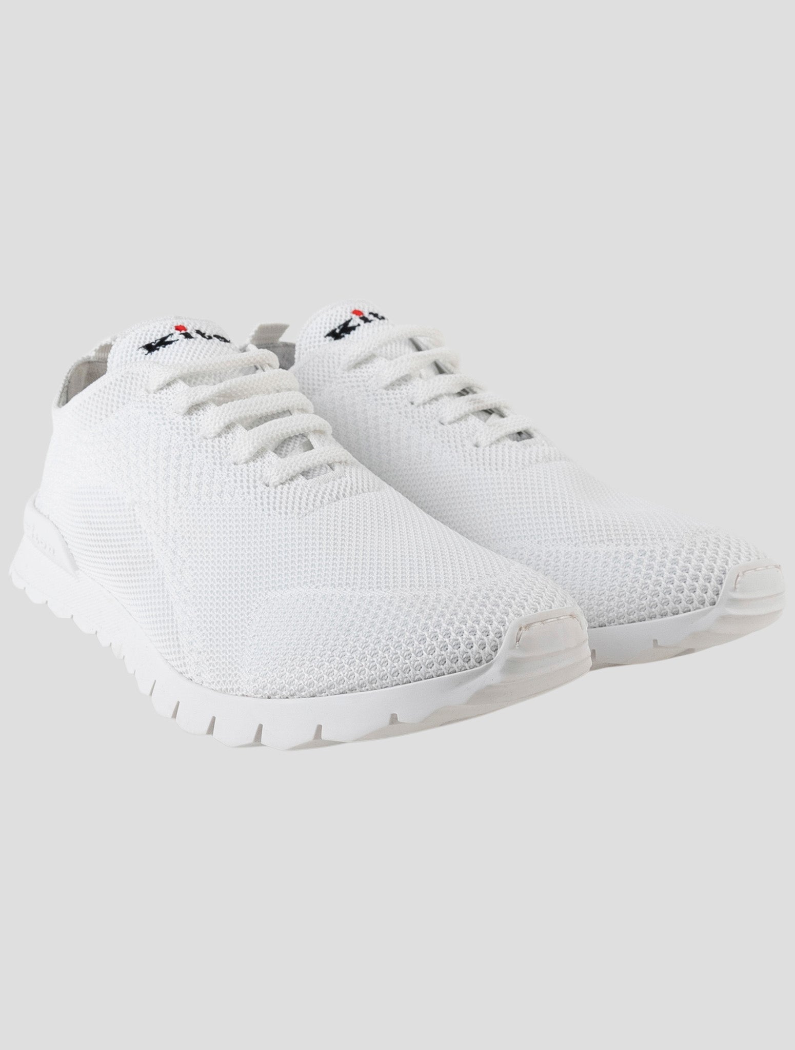 Kiton White Cotton Ea Sneakers
