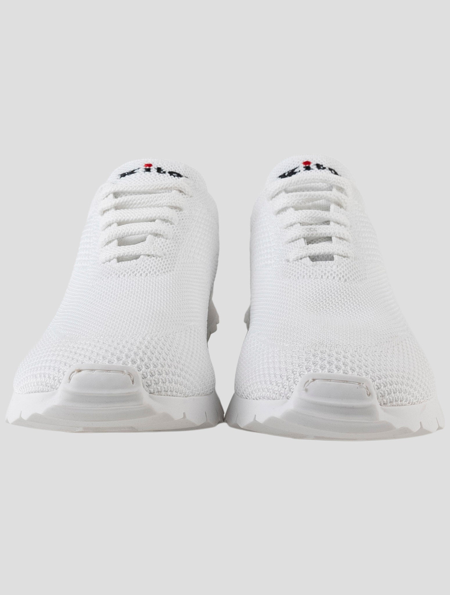 Kiton White Cotton Ea Sneakers