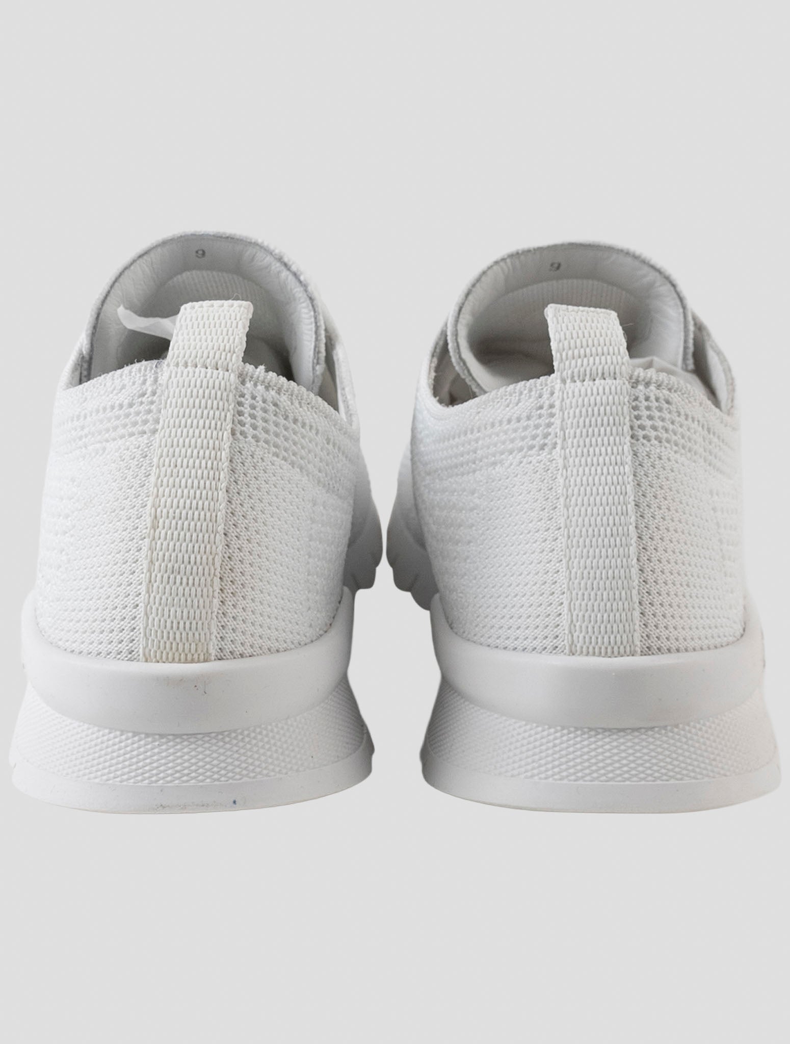 Kiton White Cotton Ea Sneakers