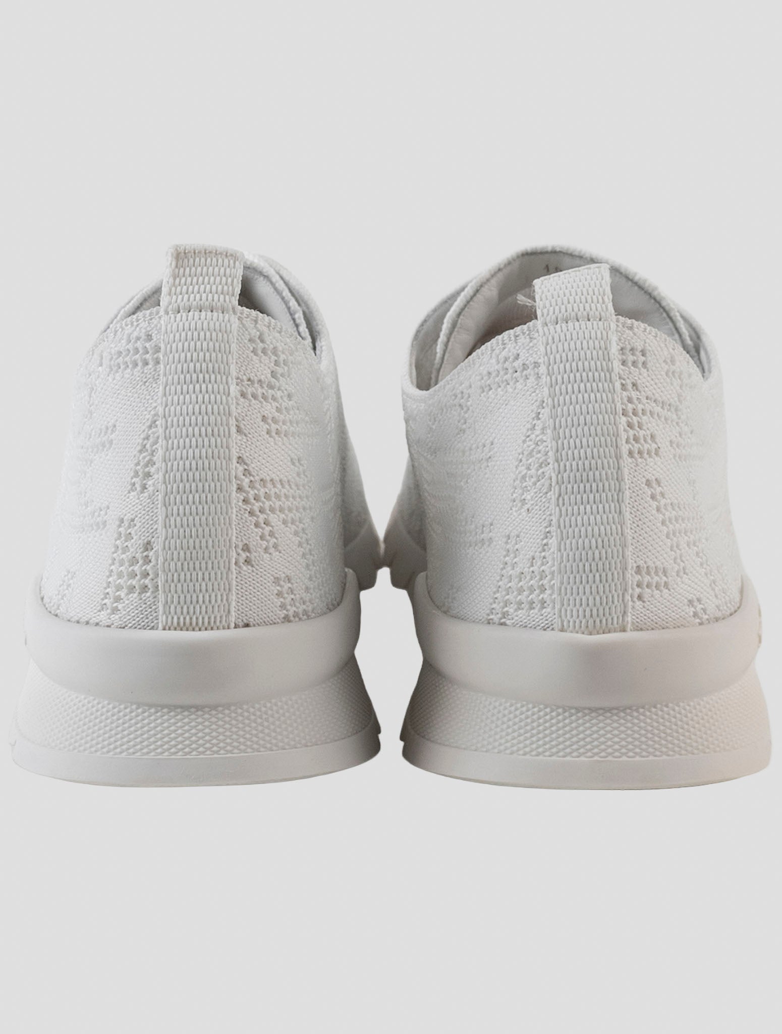 Kiton White Cotton Ea Sneakers