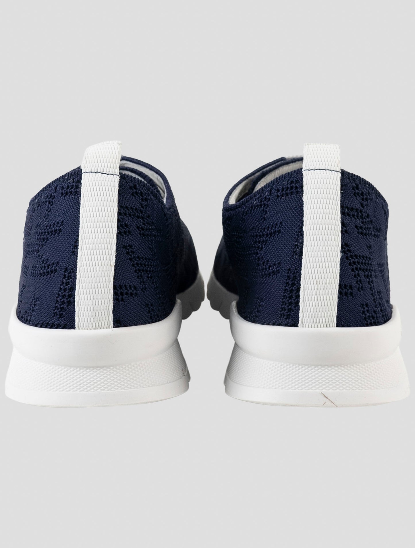 Kiton Blue Cotton Ea Sneakers