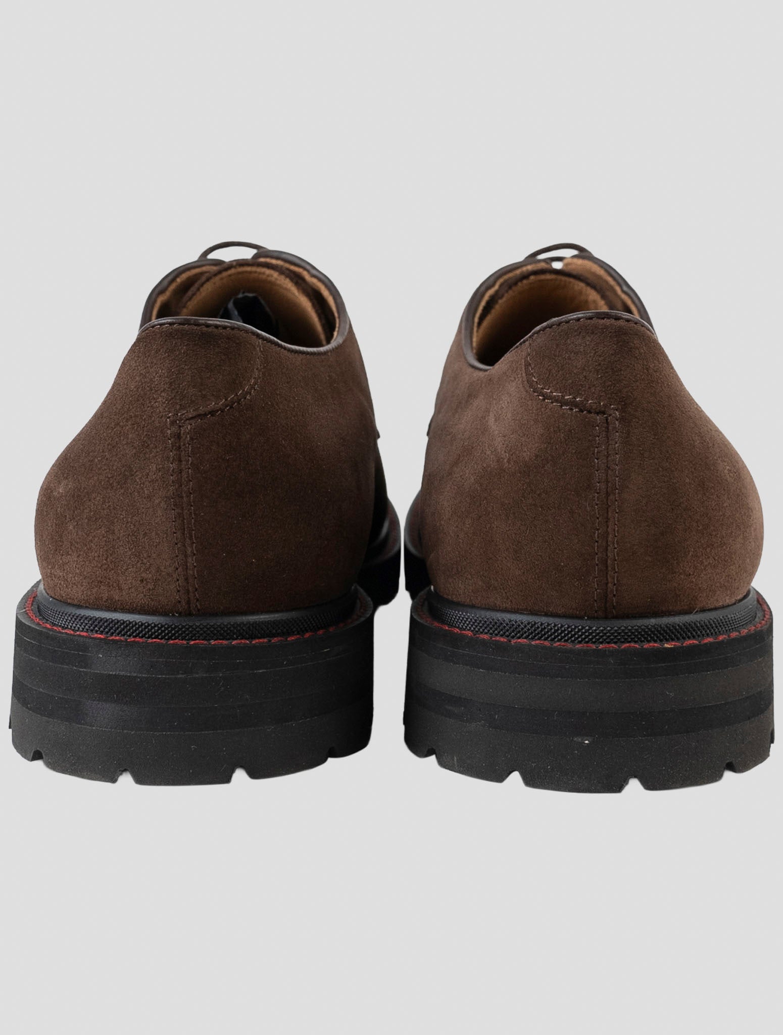 Kiton Brown Leather Suede Sneakers
