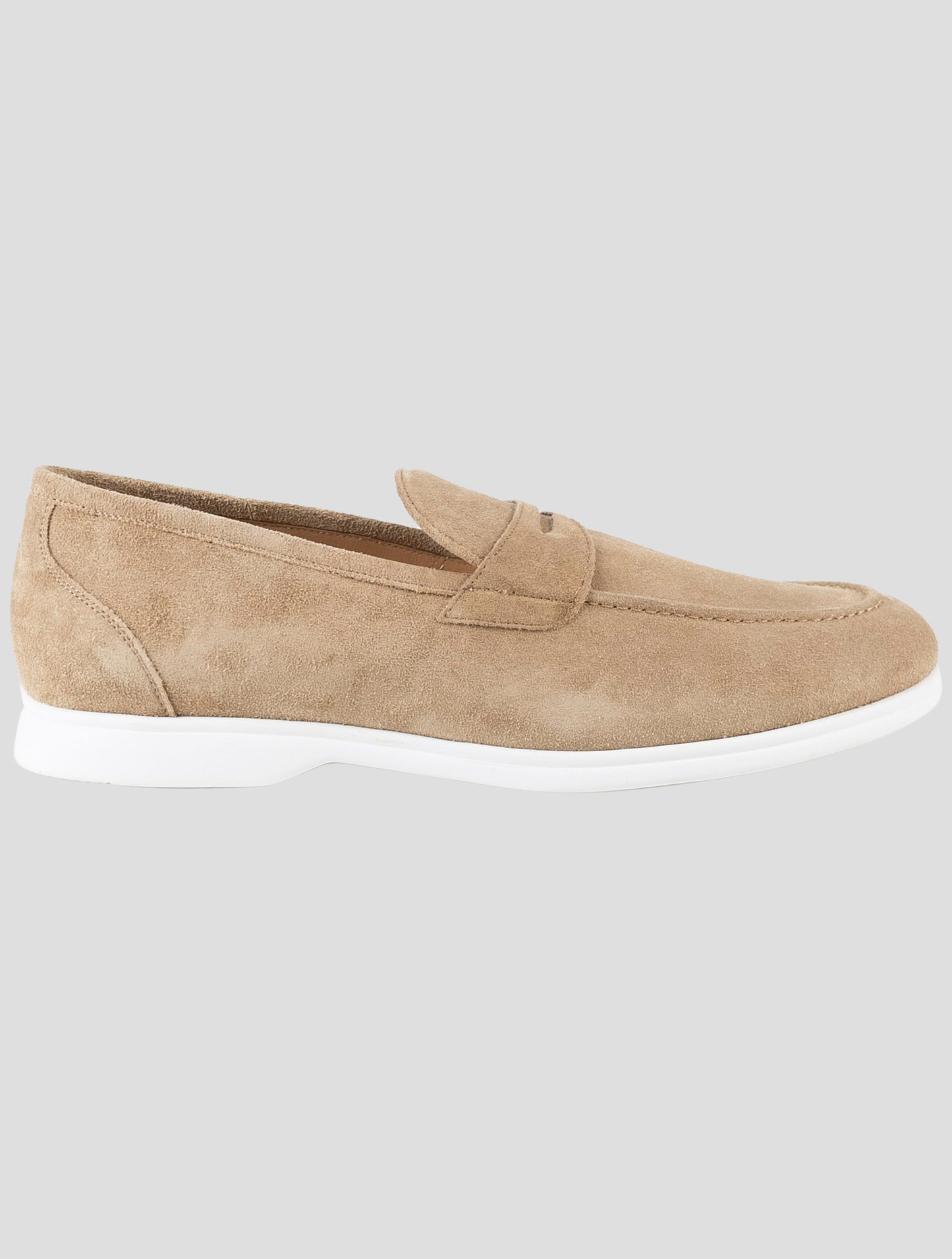 Kiton Beige Leather Suede Loafers