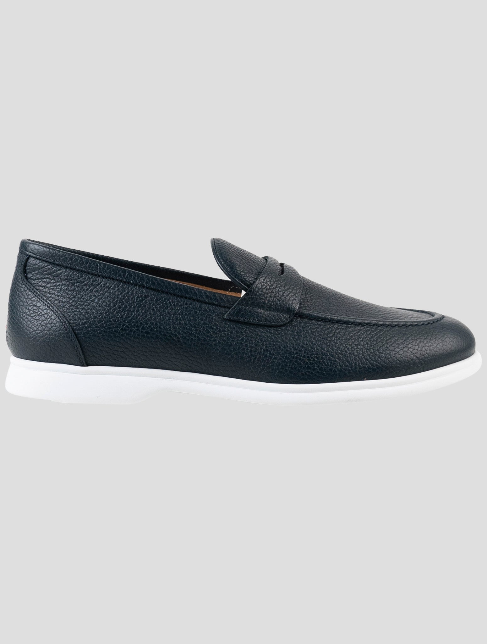 Kiton Blue Leather Loafers