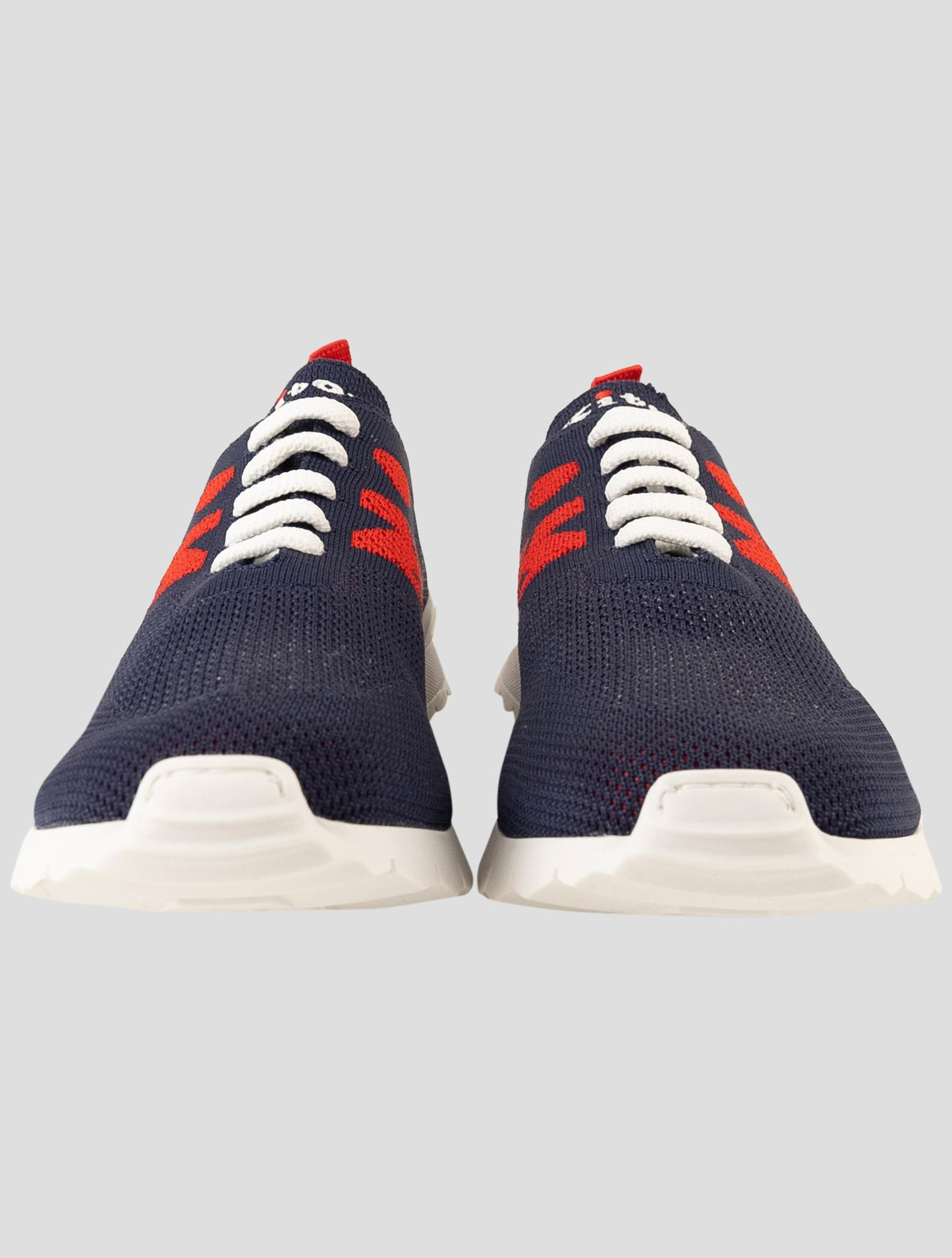 Kiton Blue Cotton Ea Sneakers