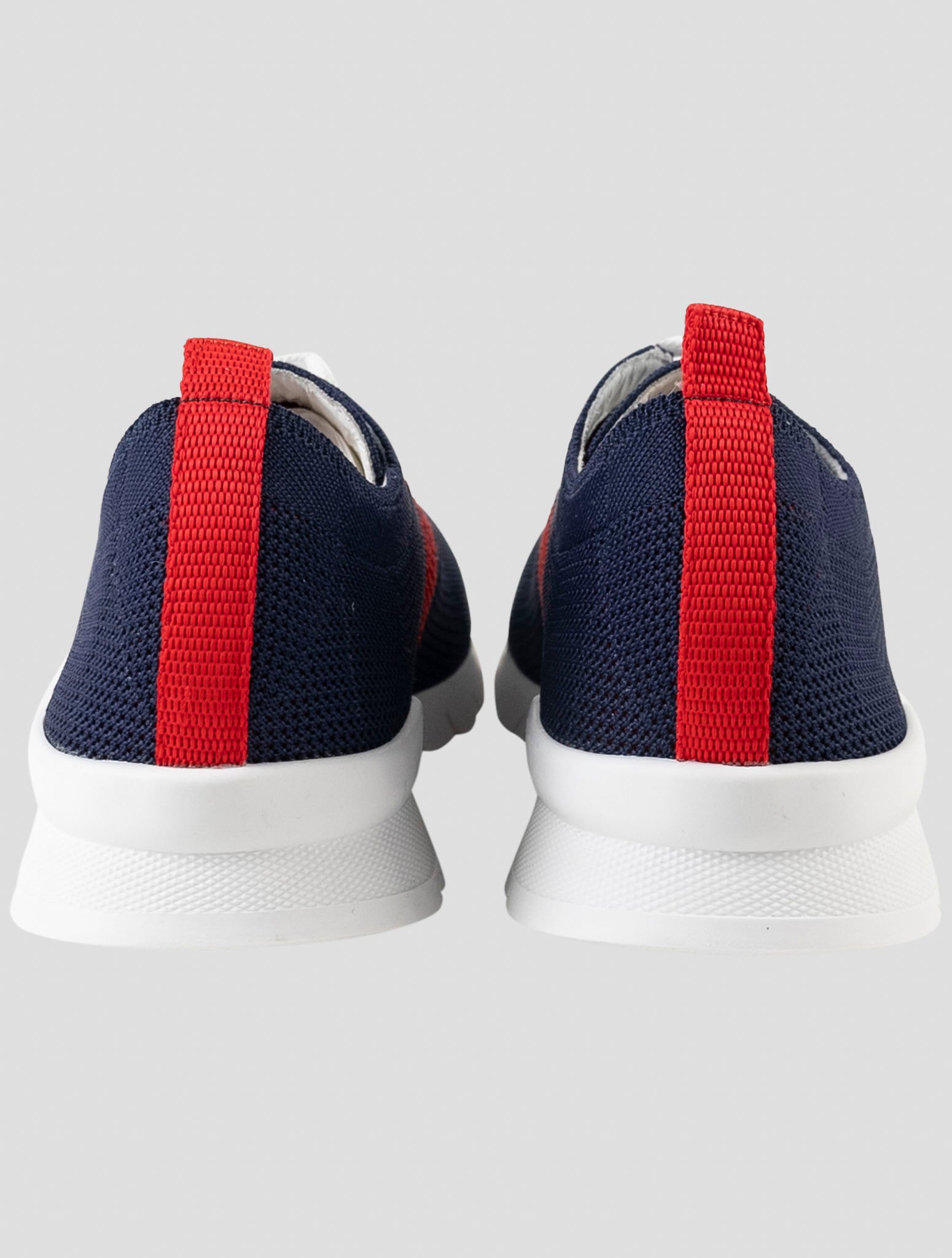Kiton Blue Cotton Ea Sneakers