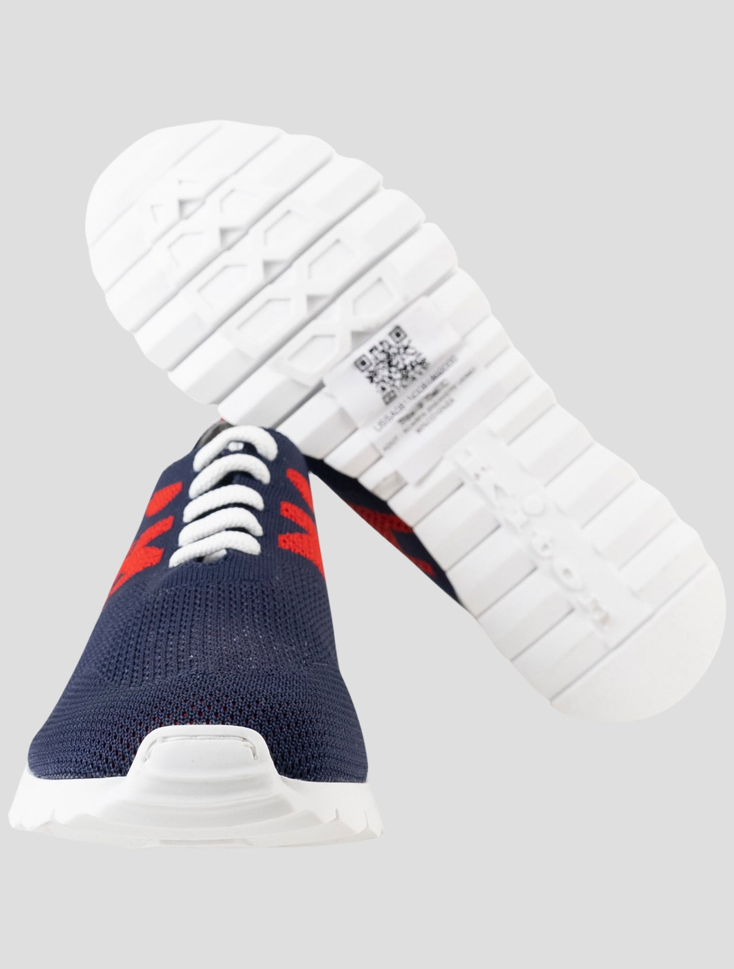 Kiton Blue Cotton Ea Sneakers