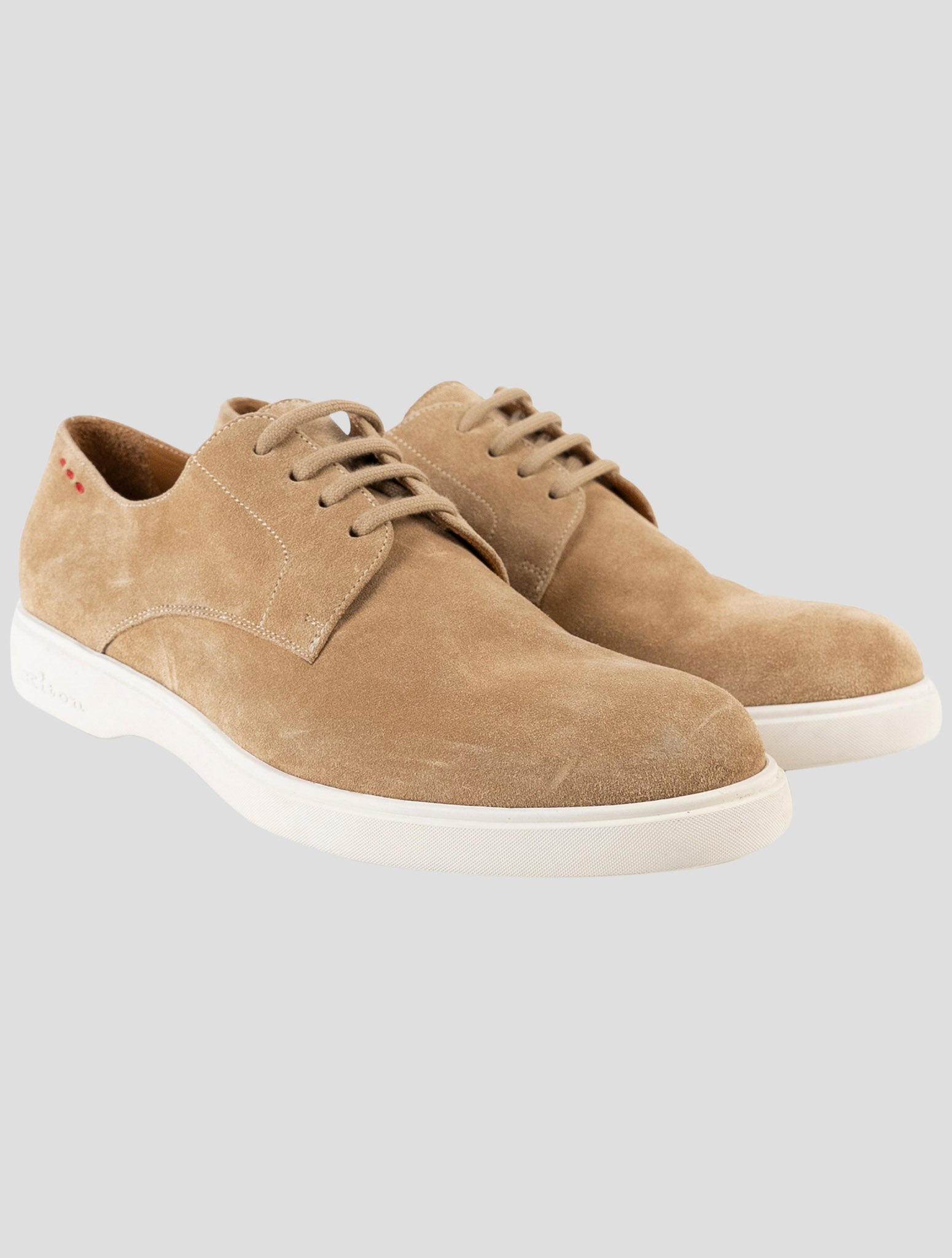Kiton Brown Leather Suede Sneakers