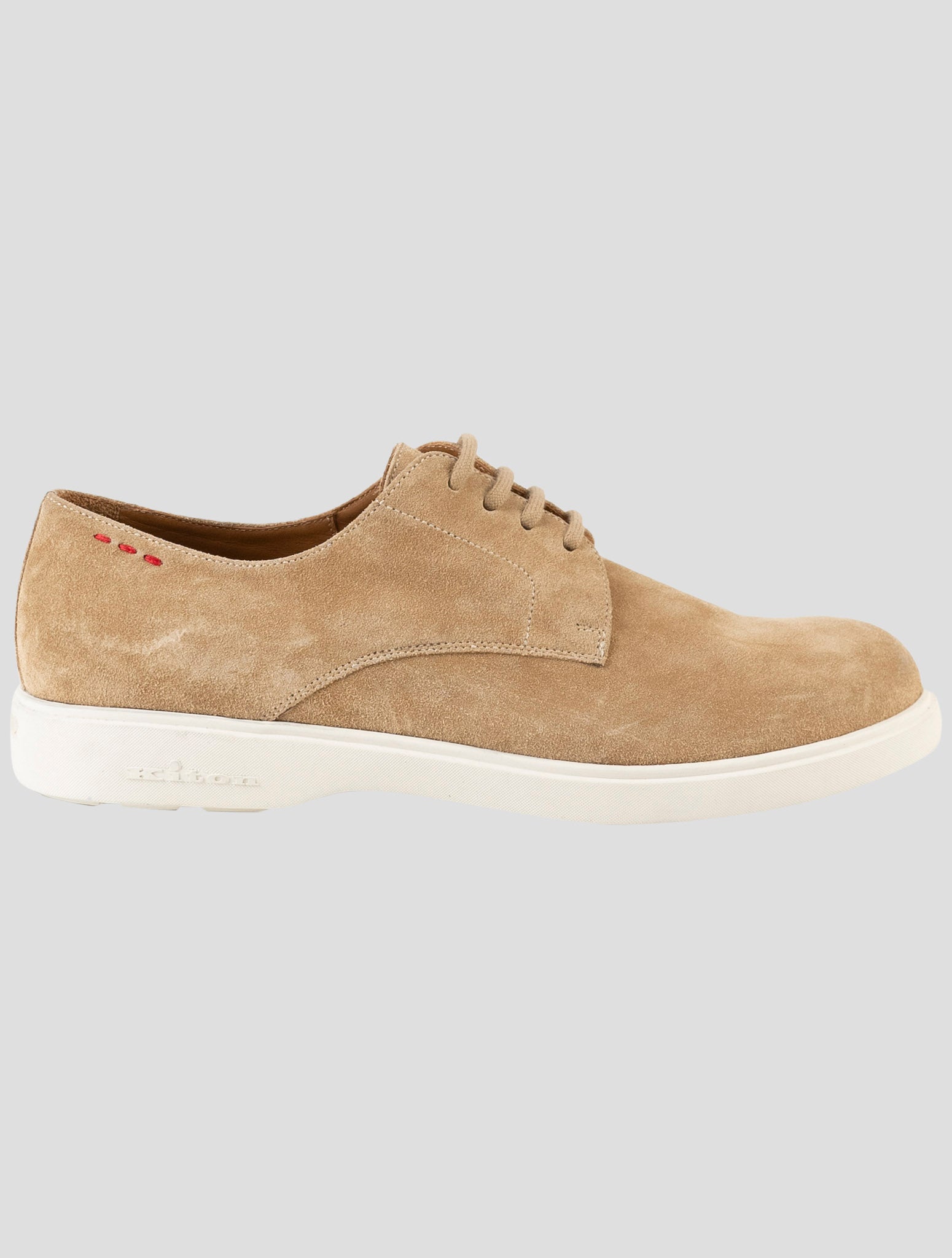 Kiton Brown Leather Suede Sneakers