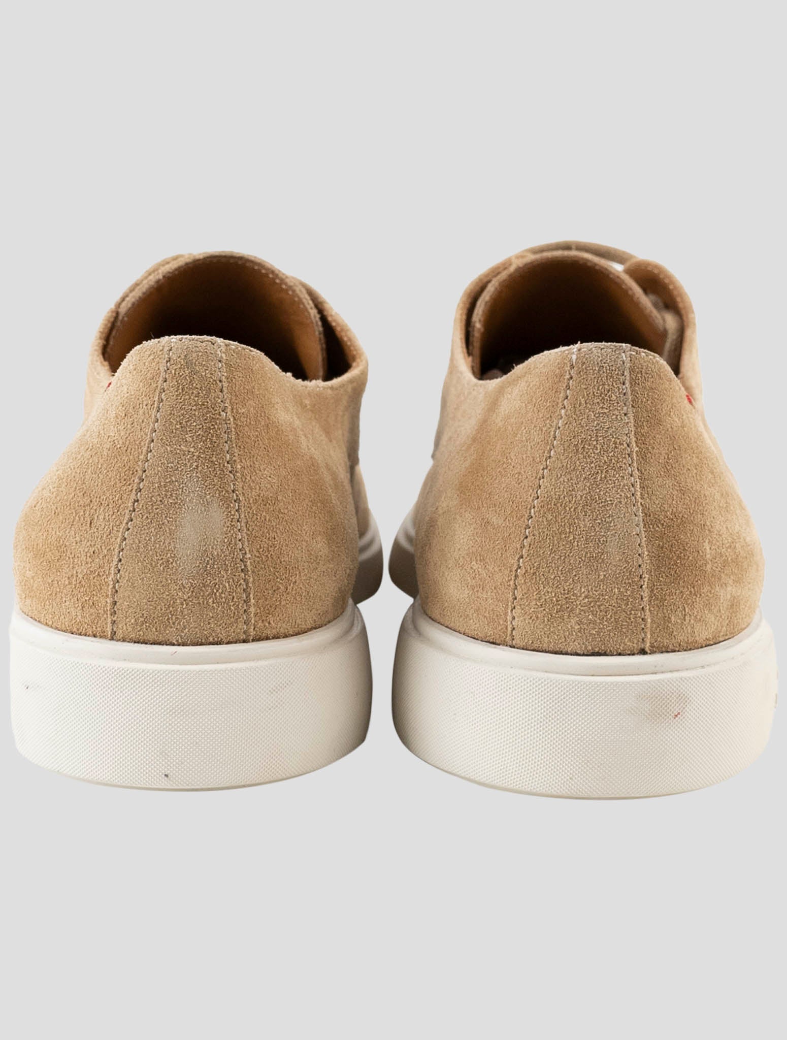 Kiton Brown Leather Suede Sneakers