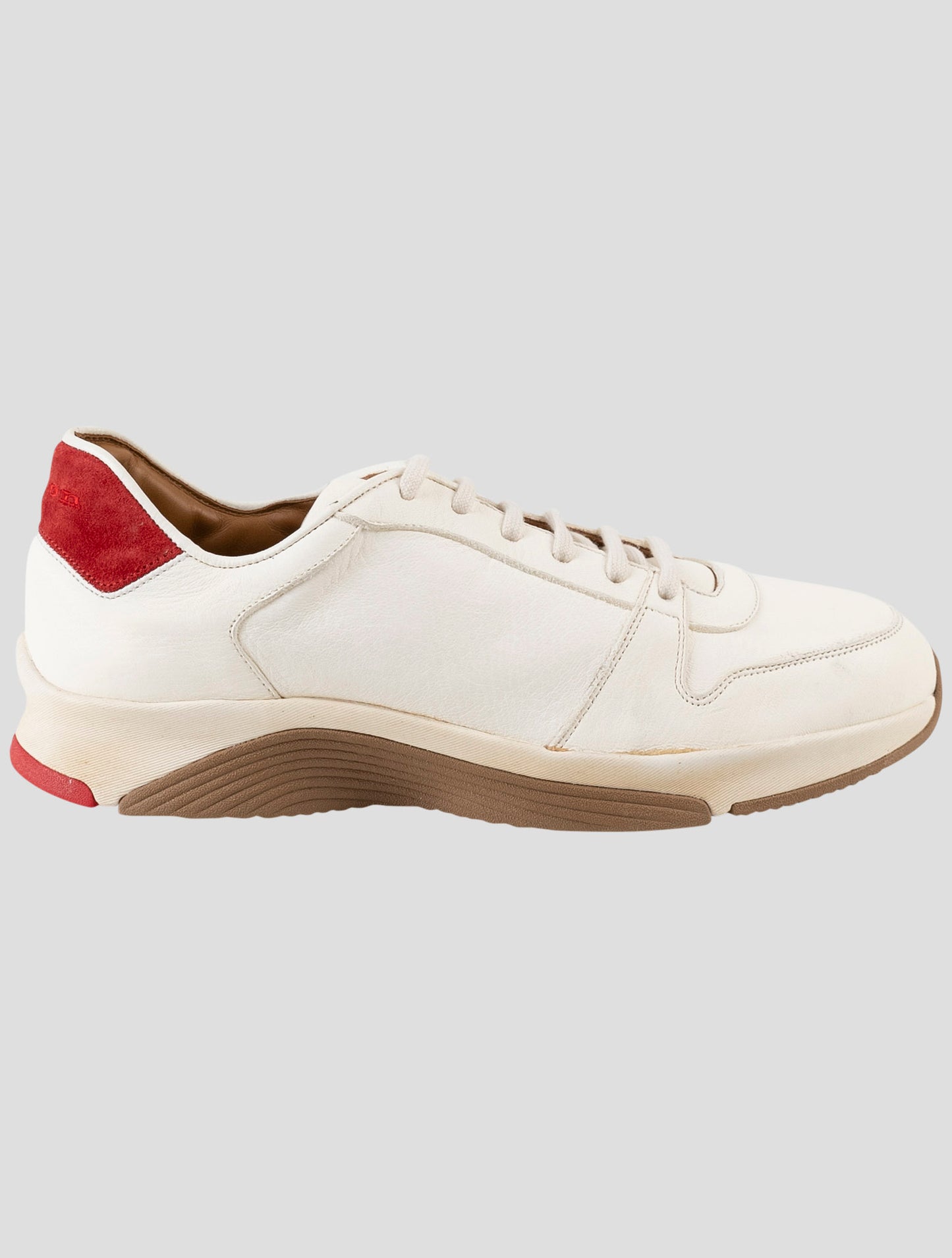 Kiton White Leather Sneakers