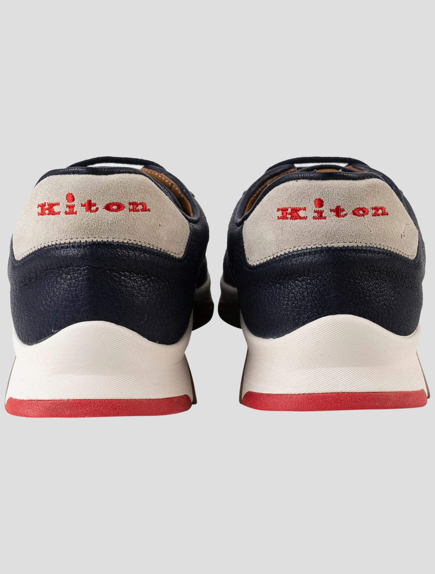 Kiton Blue Leather Sneakers