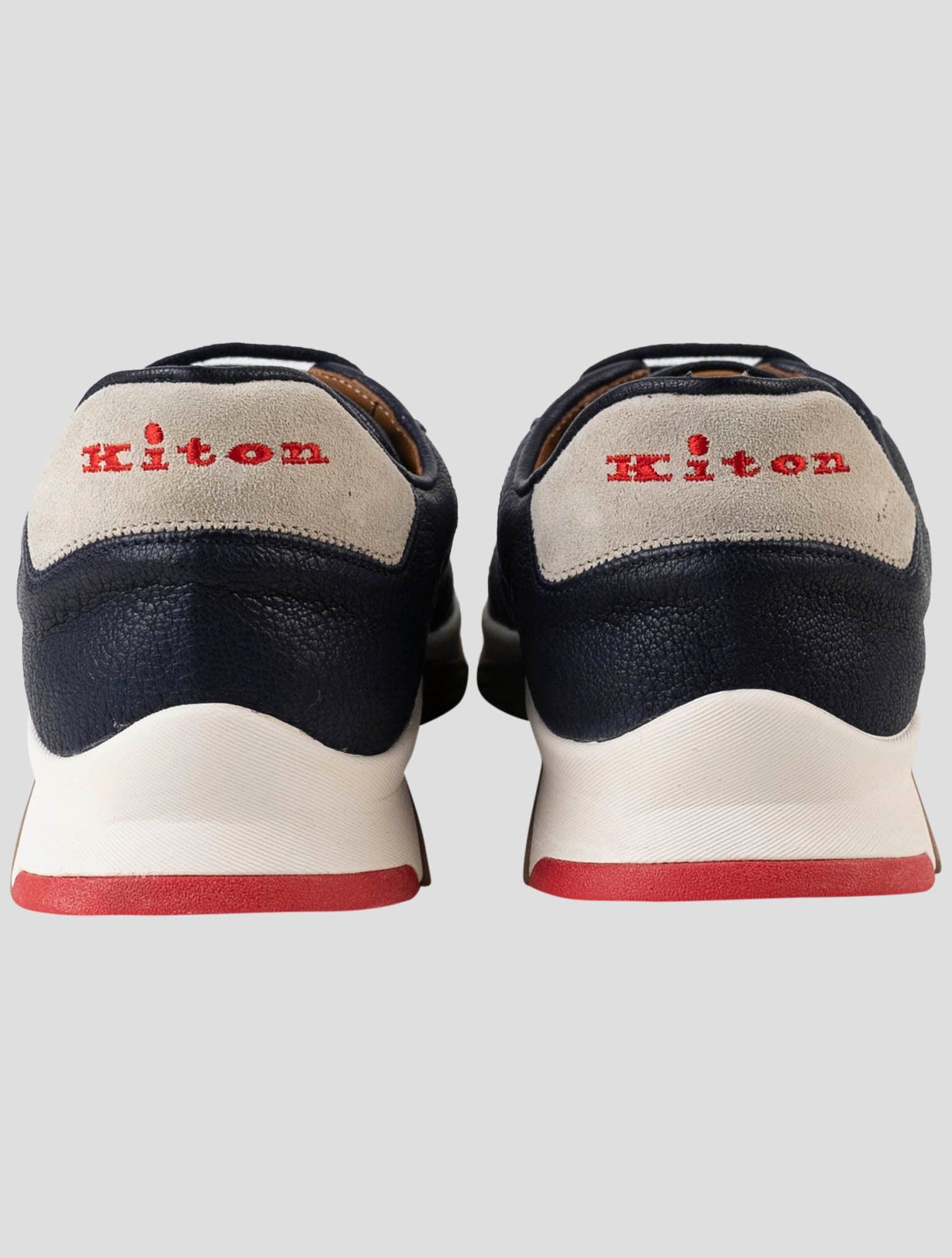 Kiton Blue Leather Sneakers