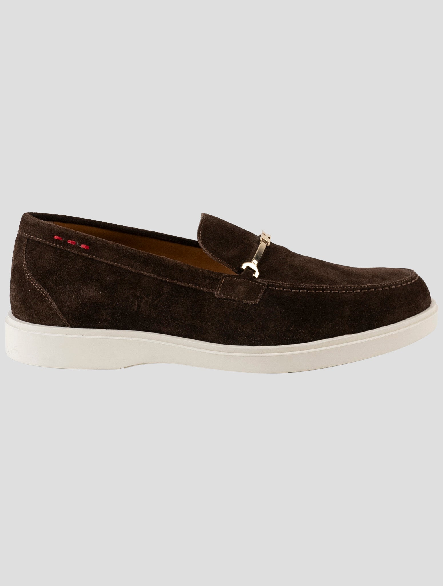 Kiton Brown Leather Suede Loafers