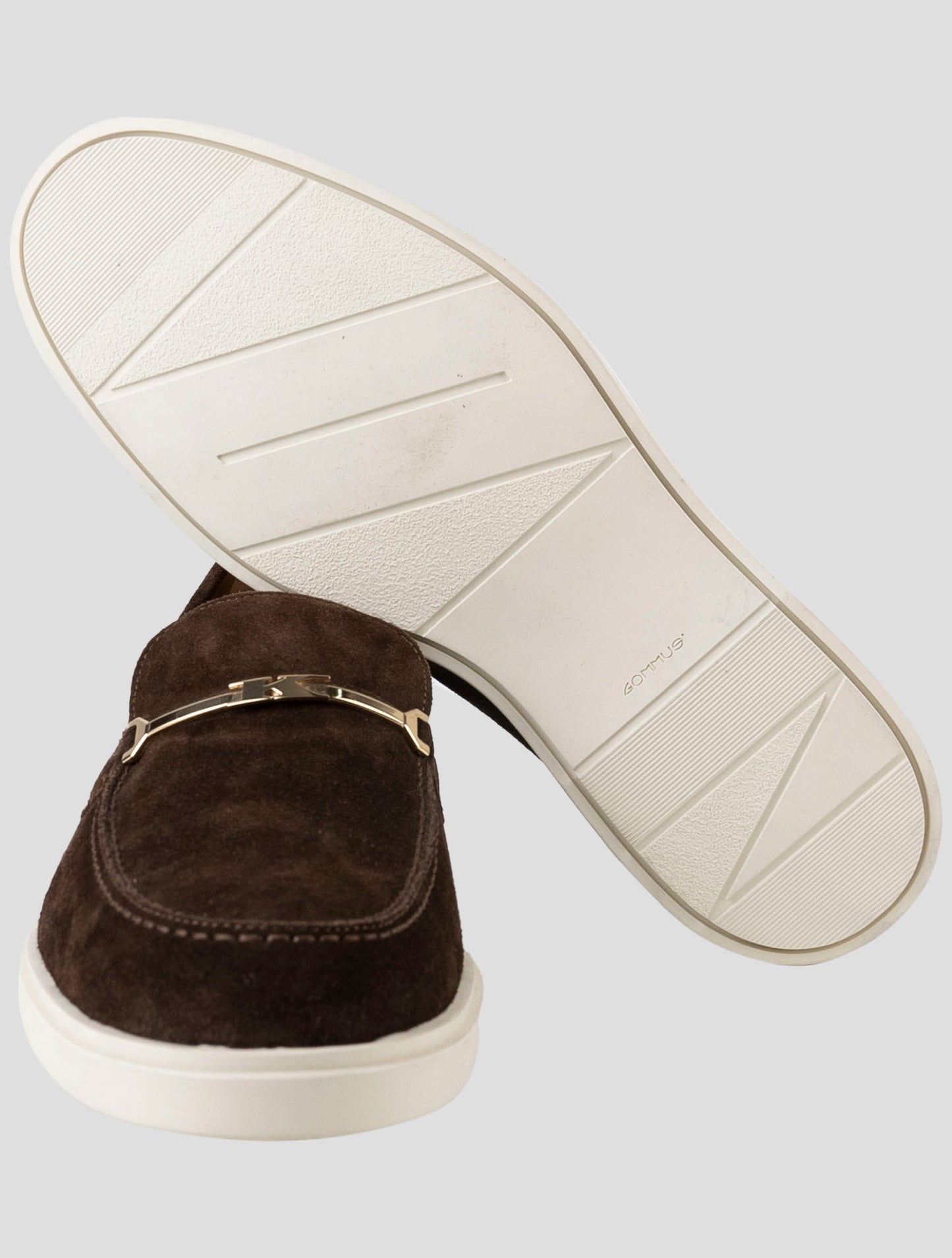 Kiton Brown Leather Suede Loafers