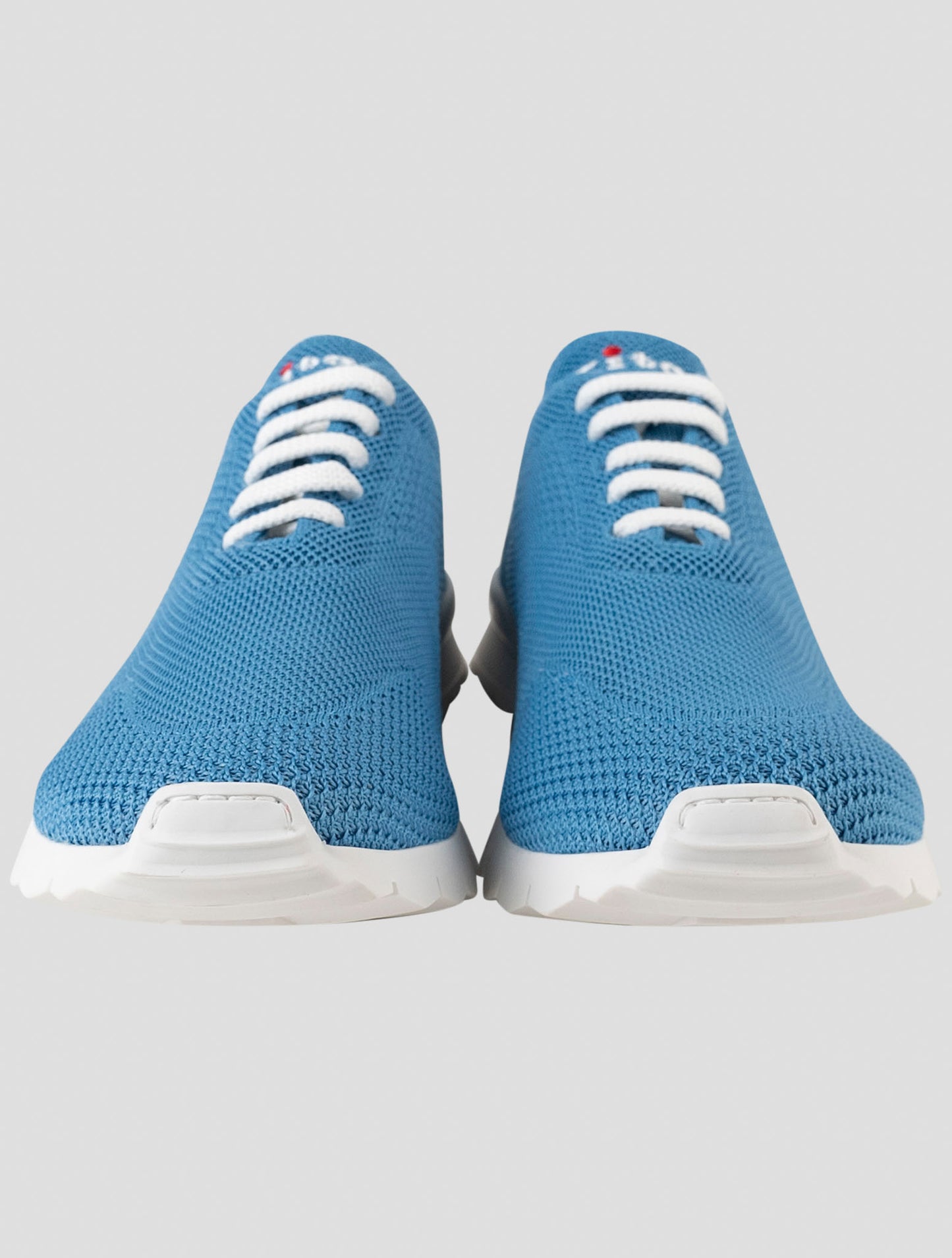 Kiton Light Blue Cotton Ea Sneakers