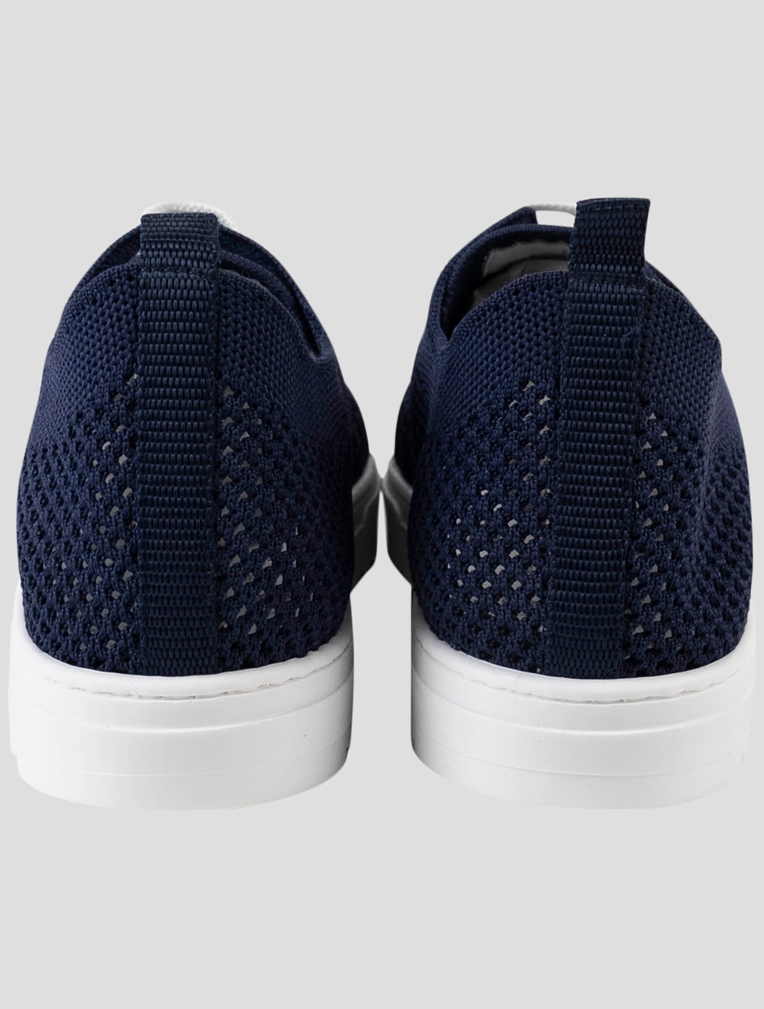 Kiton Blue Cotton Ea Sneakers