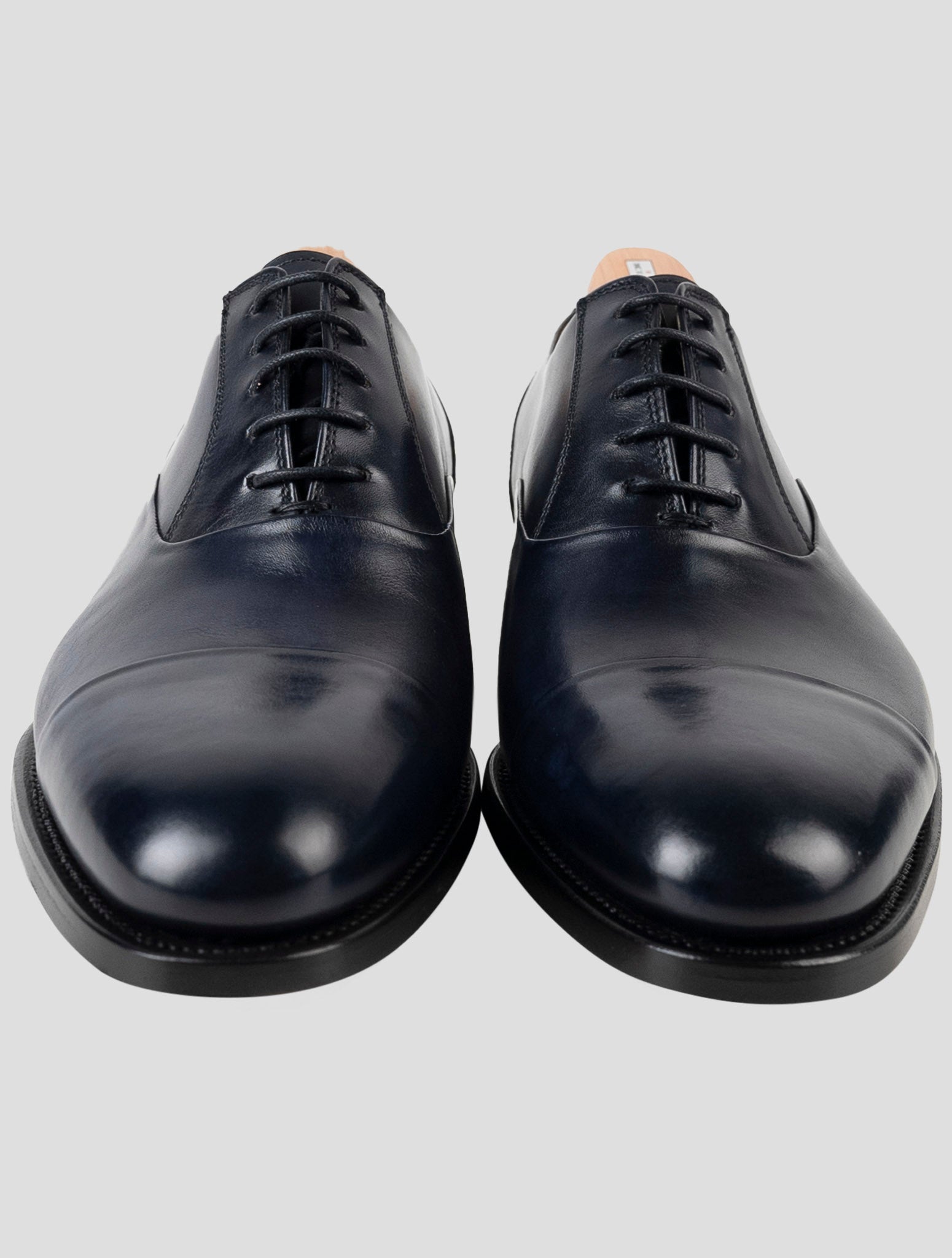 Kiton Blue Leather Dress Shoes