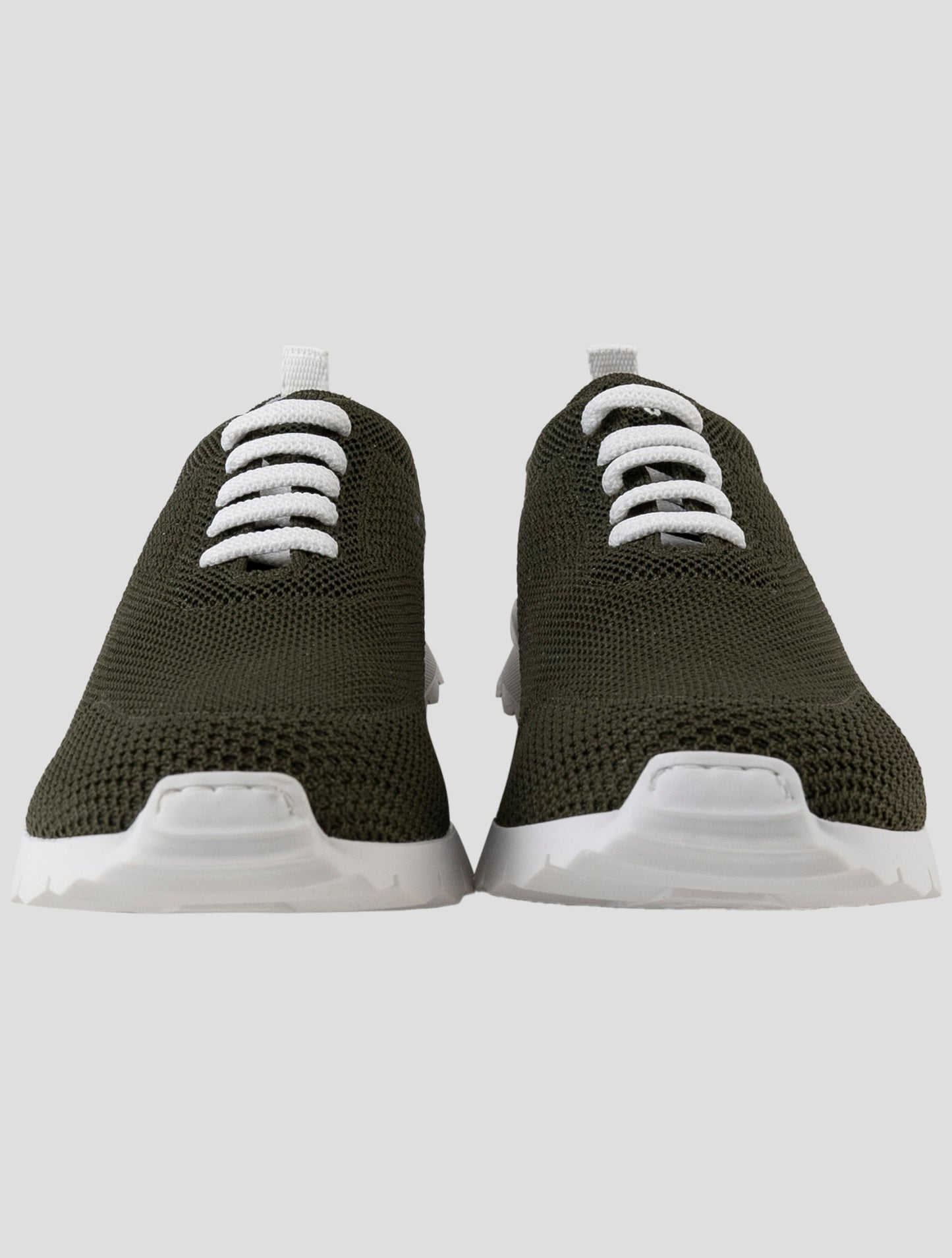 Kiton Green Cotton Ea Sneakers