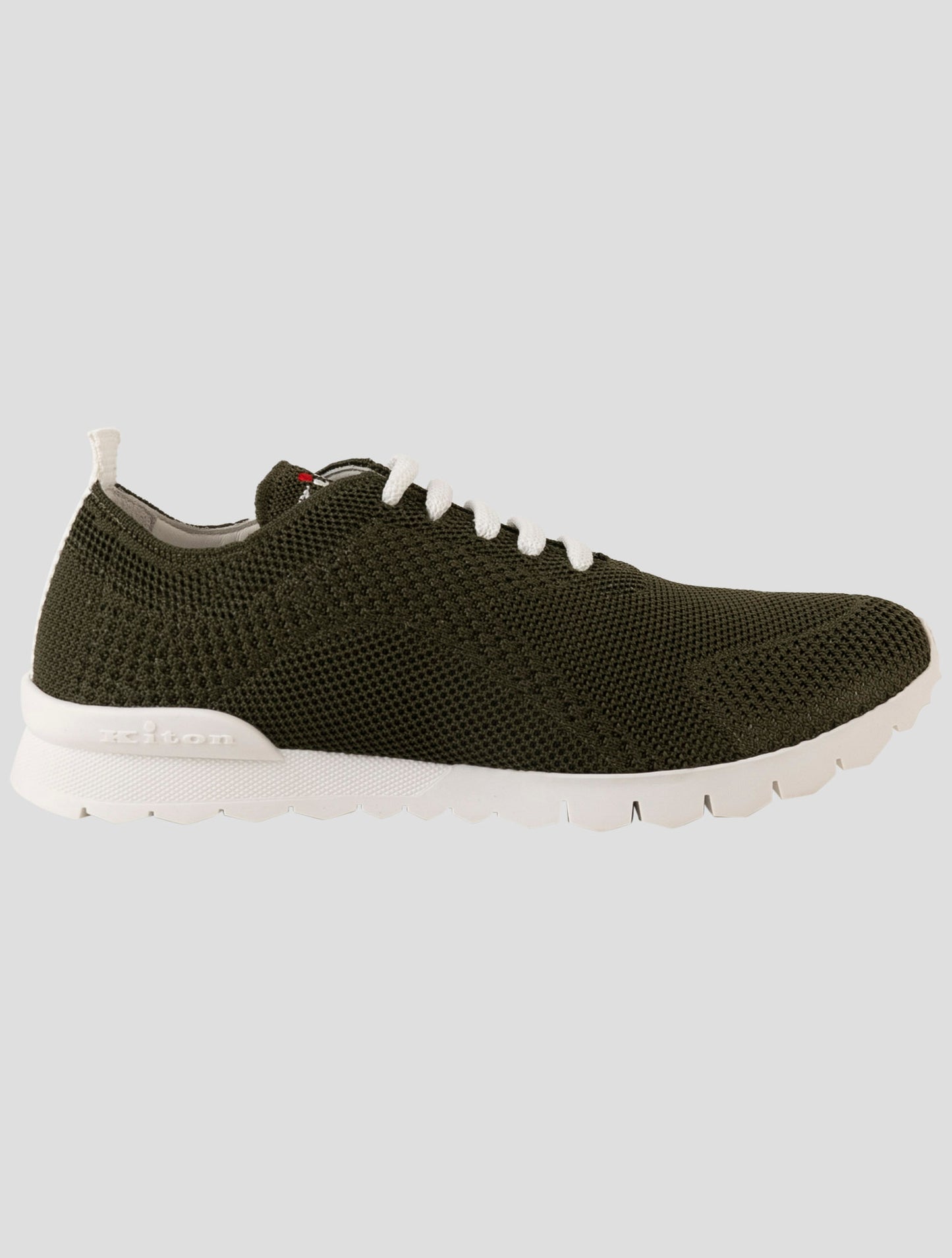 Kiton Green Cotton Ea Sneakers