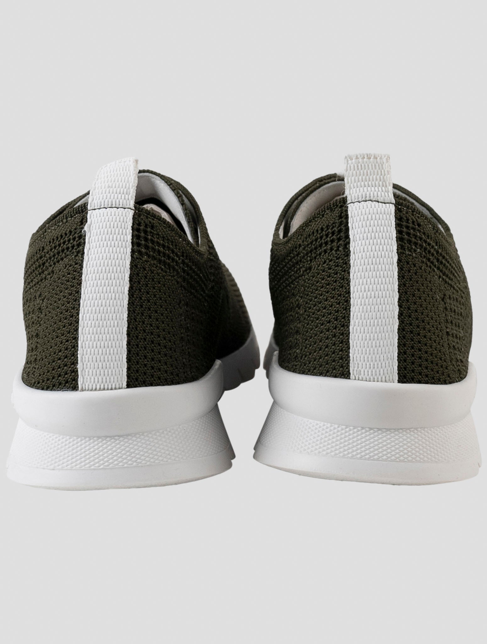 Kiton Green Cotton Ea Sneakers