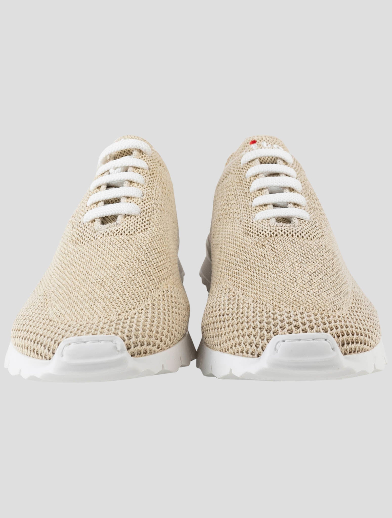 Kiton Beige Cotton Ea Sneakers