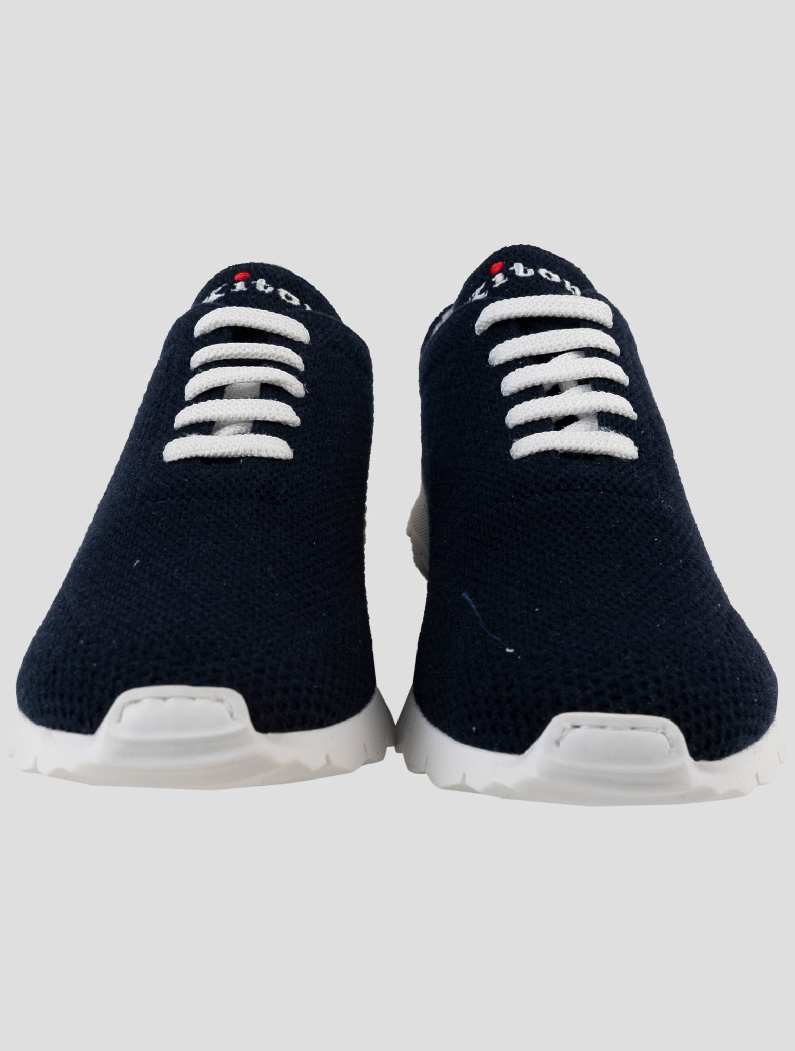 Kiton Blue Cotton Ea Sneakers