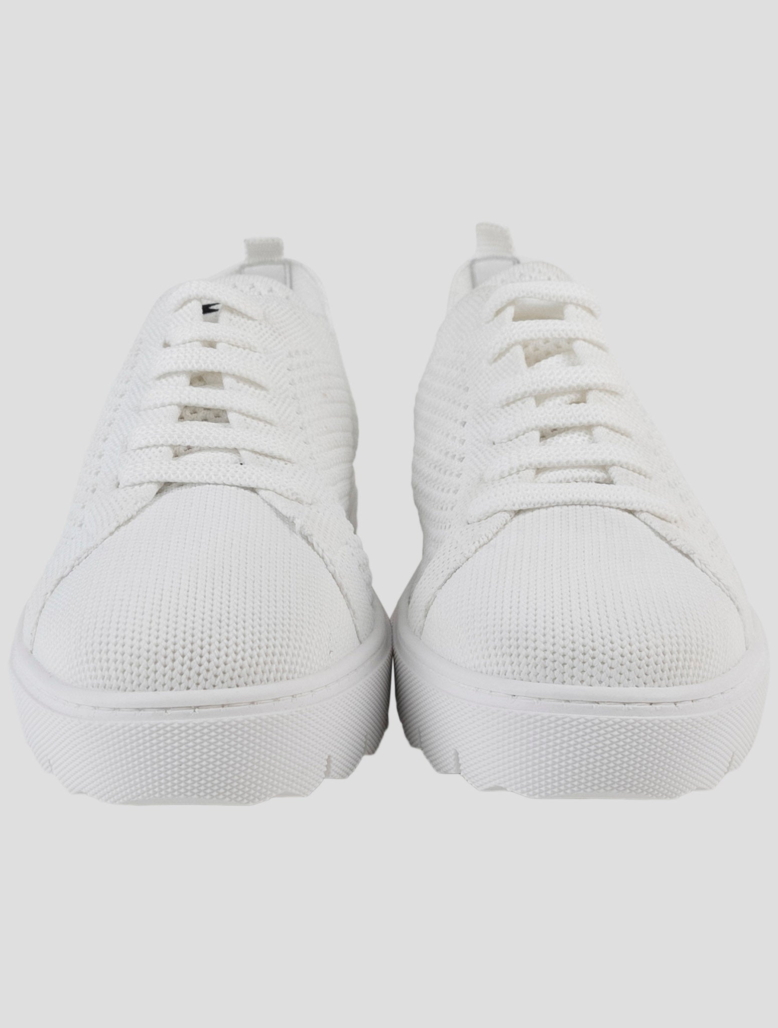 Kiton White Cotton Ea Sneakers
