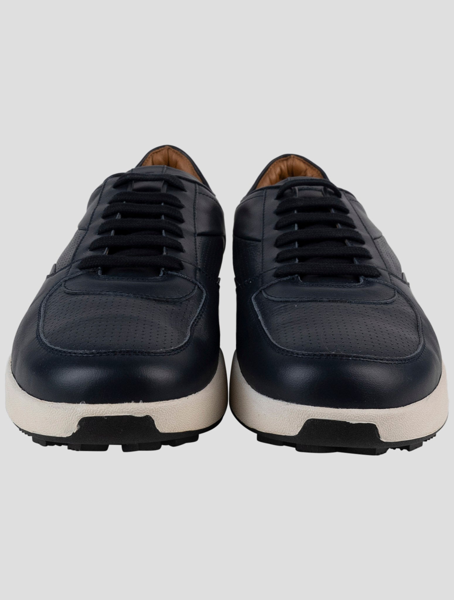 Kiton Blue Leather Sneakers