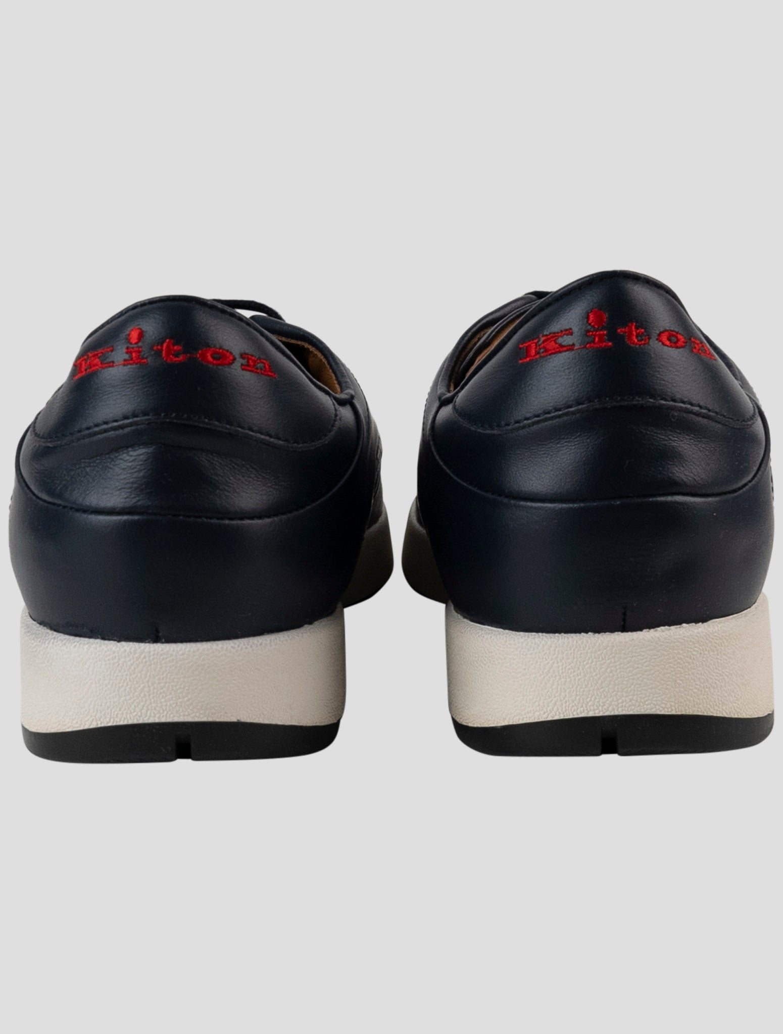 Kiton Blue Leather Sneakers