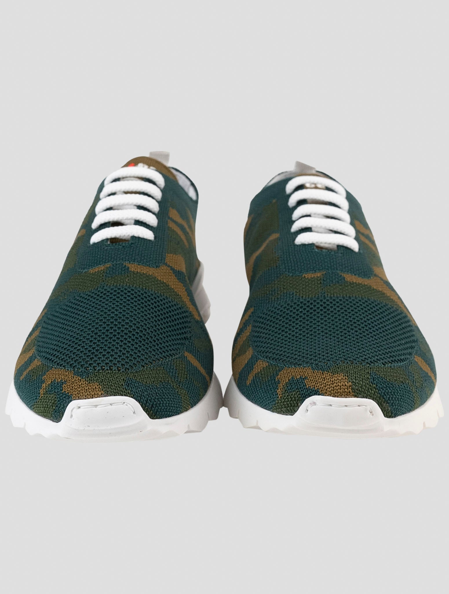 Kiton Green Cotton Ea Sneakers