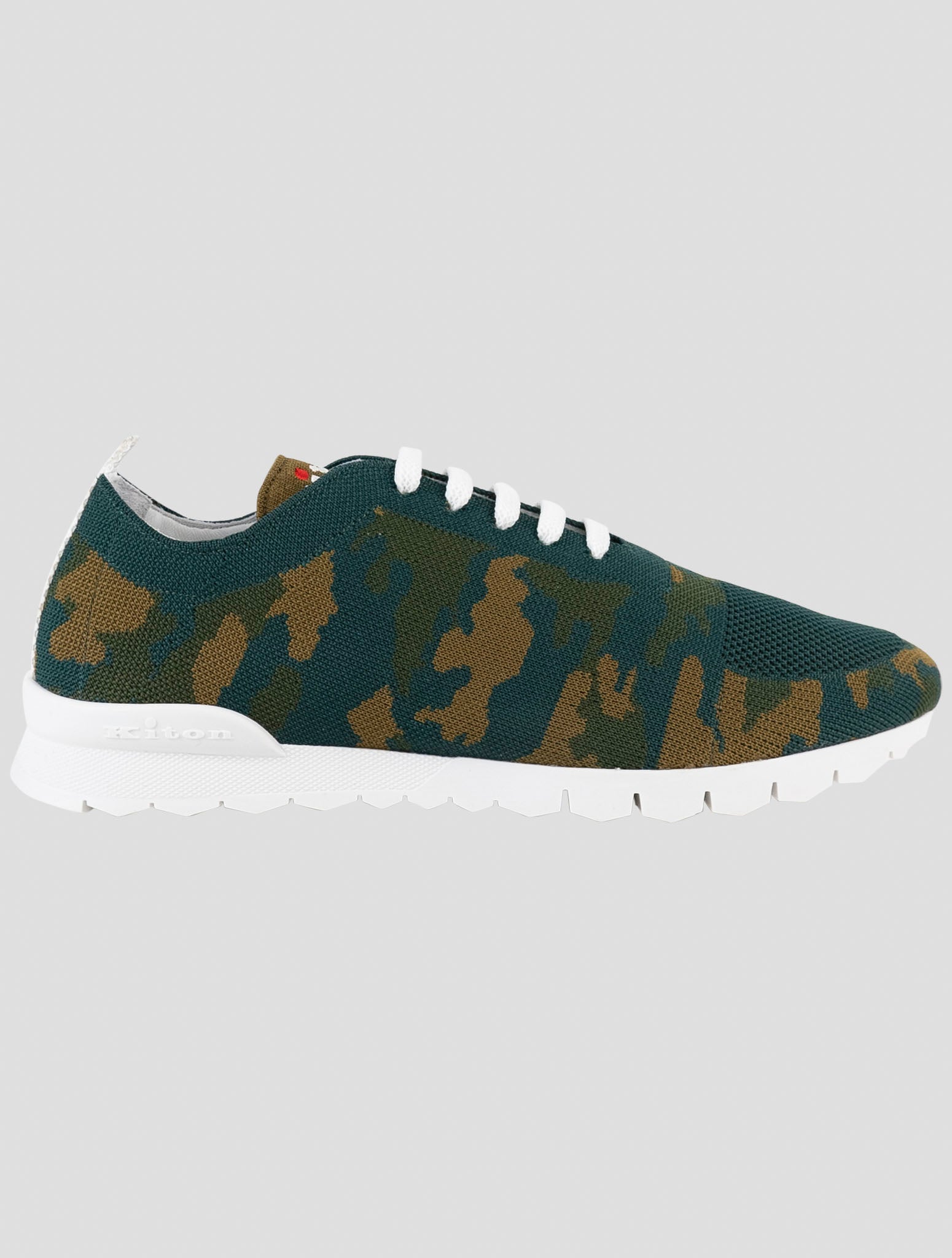 Kiton Green Cotton Ea Sneakers