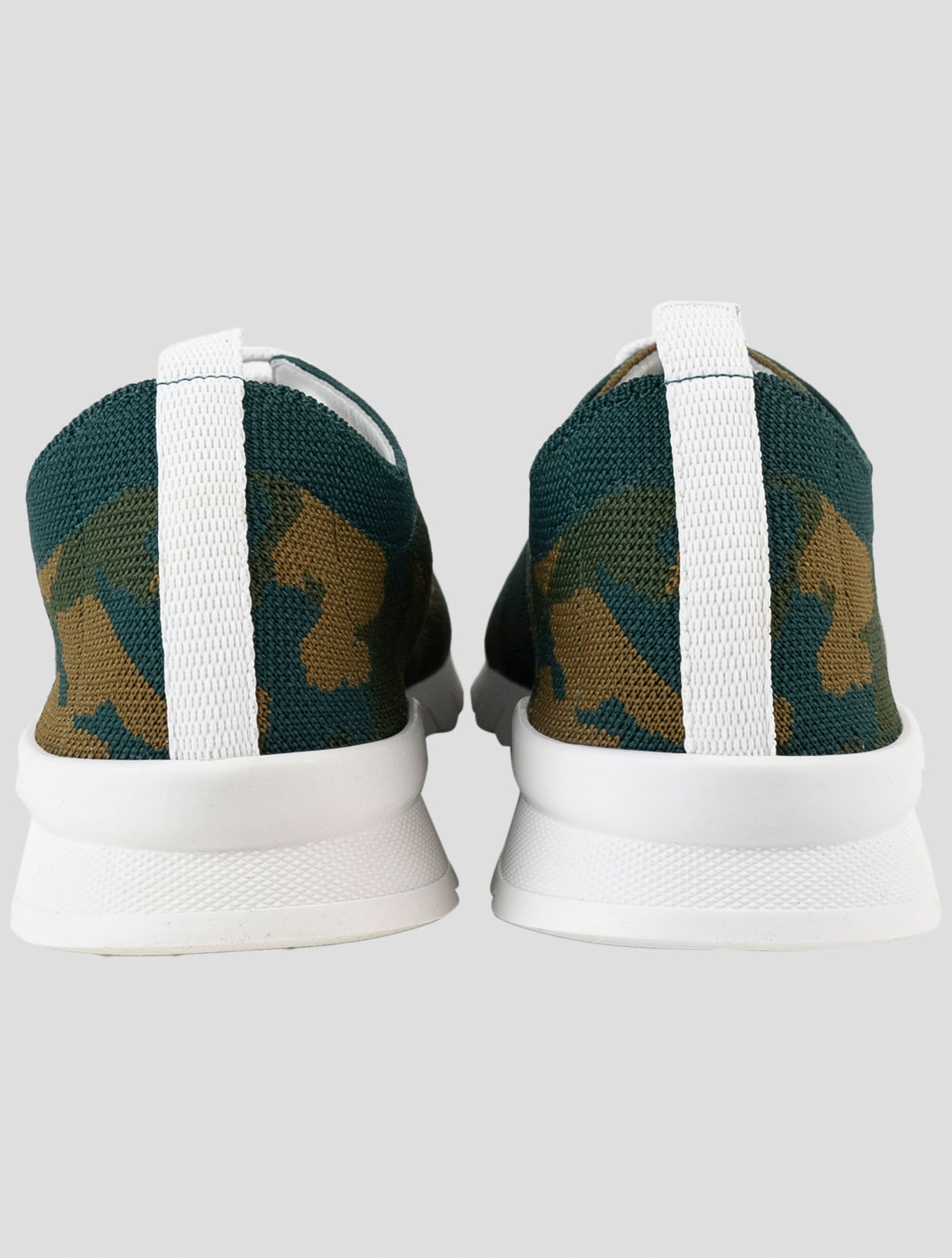 Kiton Green Cotton Ea Sneakers