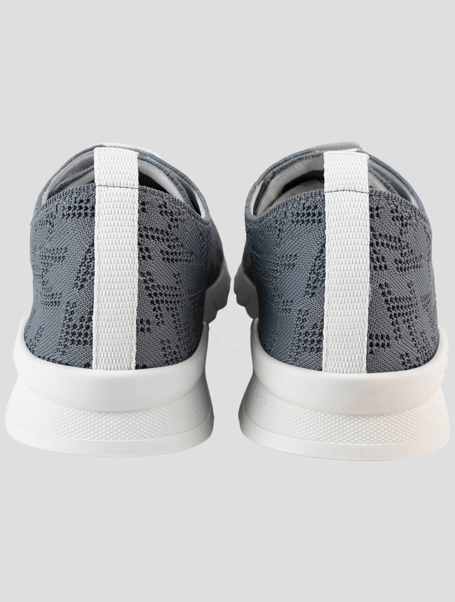 Kiton Gray Cotton Ea Sneakers